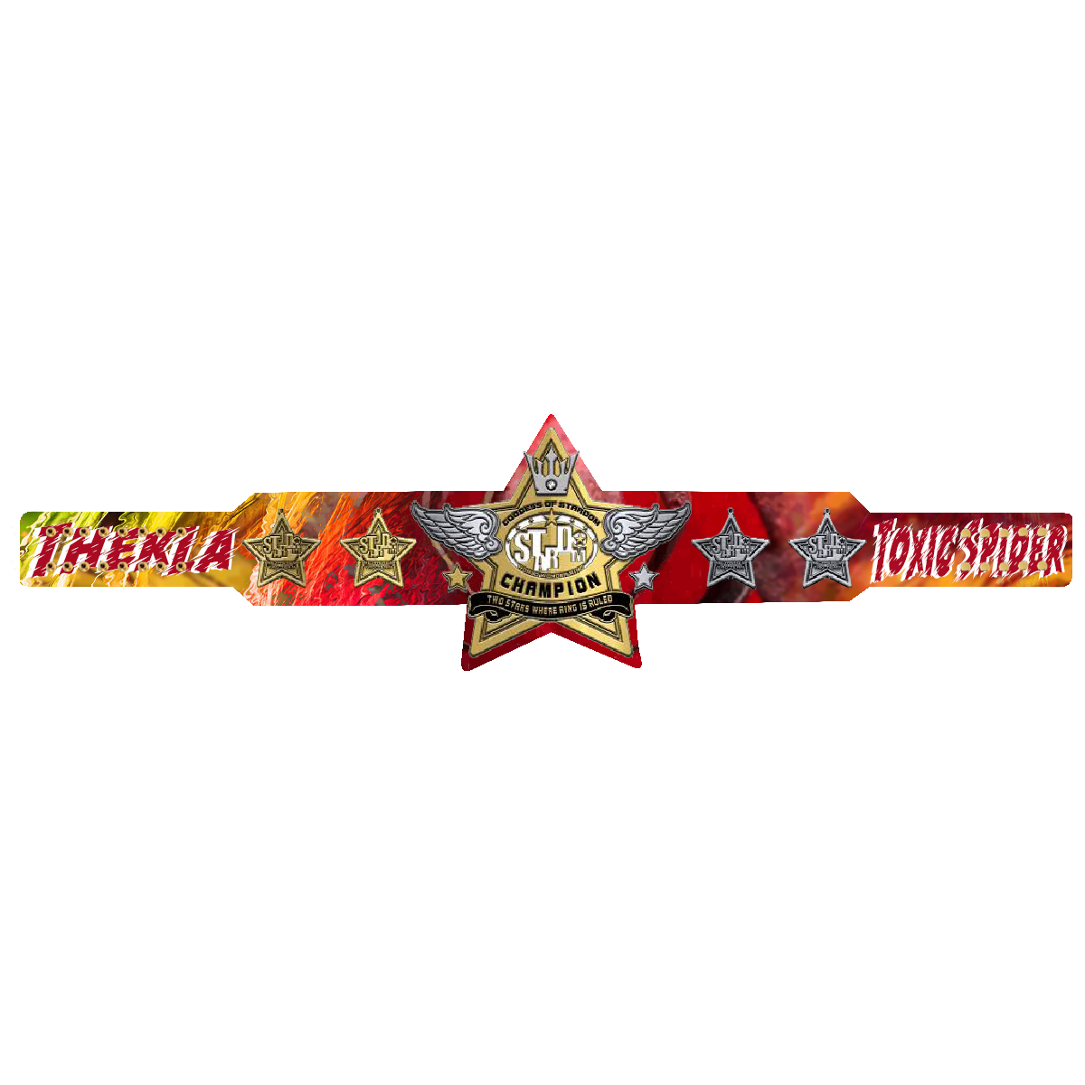Custom Megan Bayne and Thekla Stardom Championship Belt 2mm Brass  Custom Megan Bayne and Thekla Stardom Championship Belt 2mm Brass