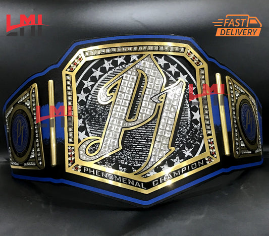 Custom AJ Styles Universal Championship Belt 2mm Brass 