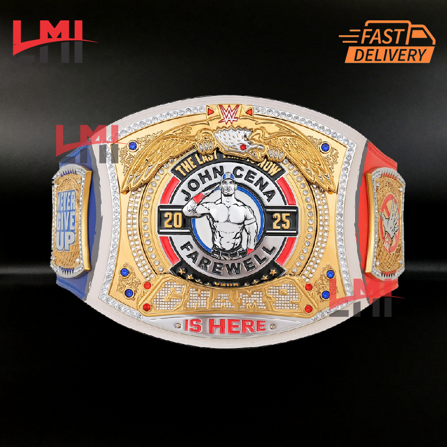 Pack of 2 Cody Rhodes and John Cena Paris Spinner Championship Wrestling Belt 6mm Diecast and 2mm Brass with 2 Bags