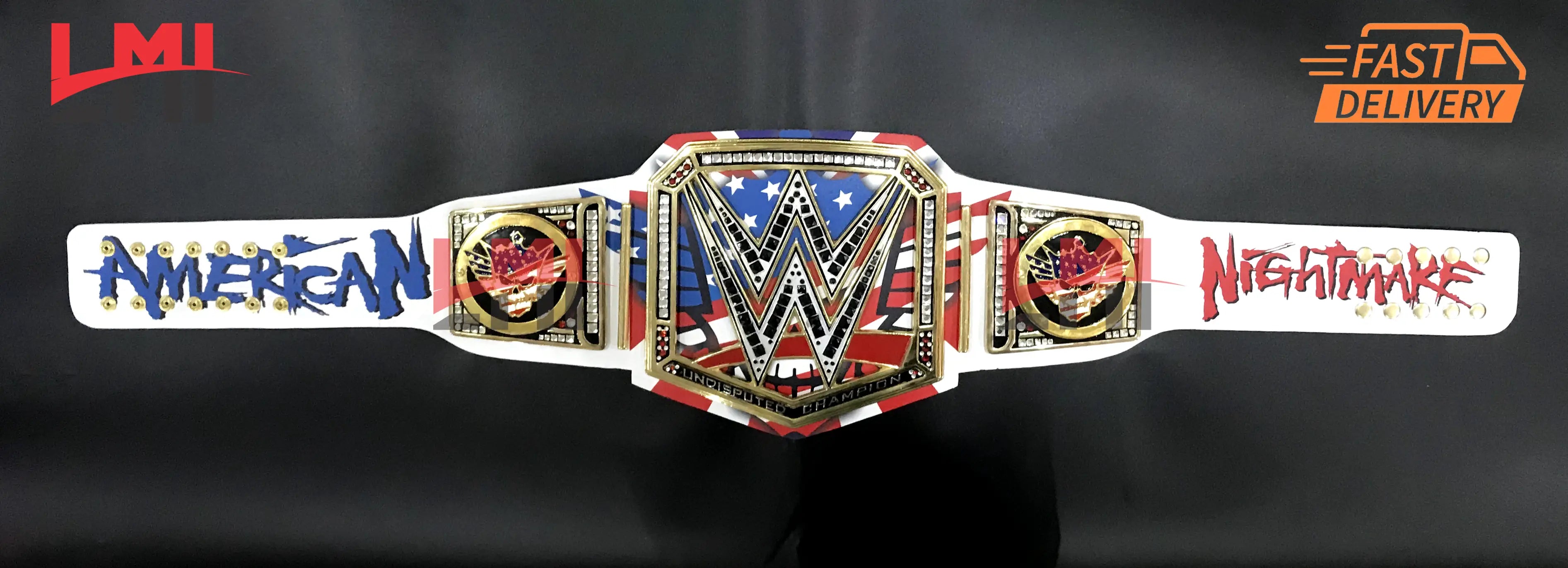 Pack of 2 Cody Rhodes and John Cena Paris Spinner Championship Wrestling Belt 6mm Diecast and 2mm Brass with 2 Bags