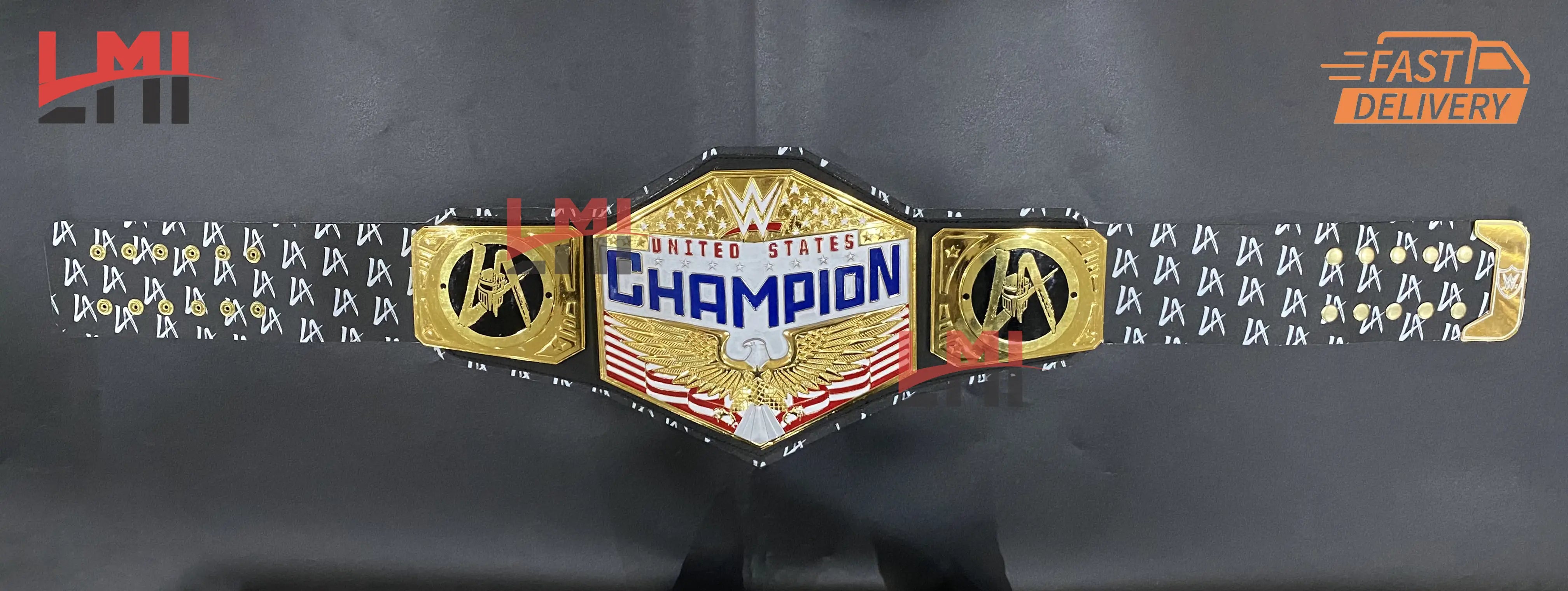 WWE La Knight Signature United States Championship Belt Replica Title Wrestling Belt 4mm - LMI Championship Belts
