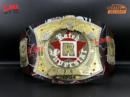 Edge Rated R Spinner World Heavyweight Championship Belt Wrestling Title Replica Belt - LMI Championship Belts