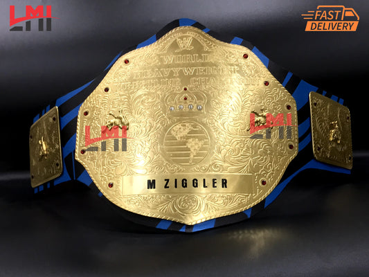 Custom Dolph Ziggler Big Gold World Heavyweight Championship Belt 2MM Brass 