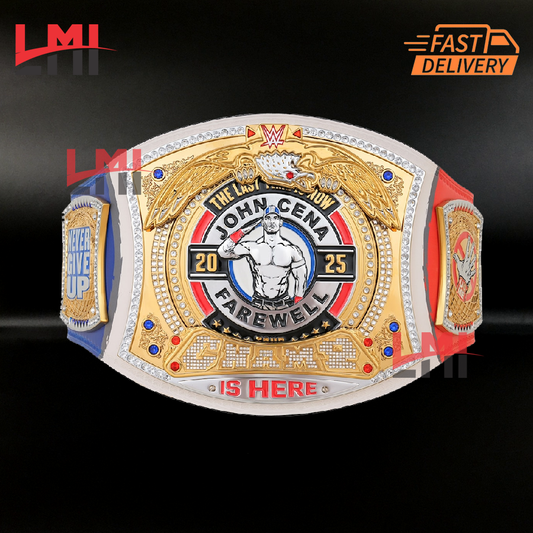 Pack of 2 Cody Rhodes and John Cena Paris Spinner Championship Wrestling Belt 6mm Diecast and 2mm Brass with 2 Bags