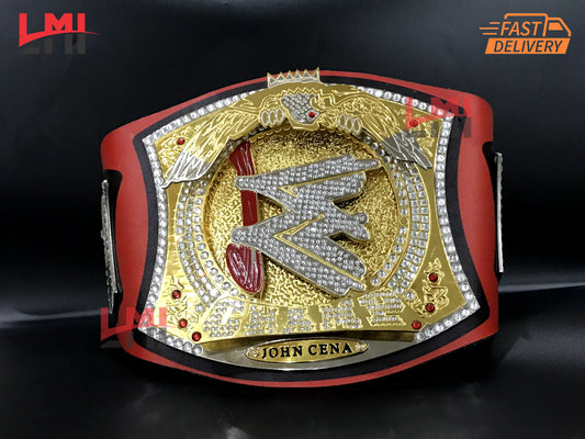 WWE John Cena Spinner World Heavyweight Championship Belt 2mm Brass - LMI Championship Belts