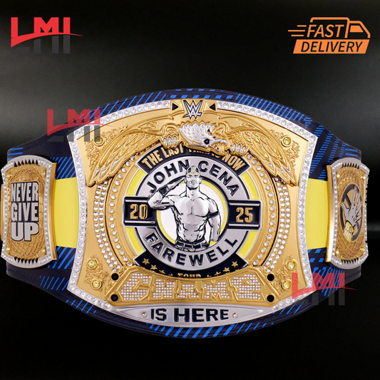 John Cena Farewell Tour 2025 Glasgow Spinner Championship Belt Wrestling Brass