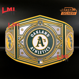 Oakland Athletics WWE Legacy MLB Championship Belt 2MM Brass - LMI Championship Belts