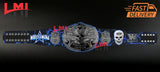 Custom Smoking Skull Limited Edition Replica Championship Belt Wrestling 2mm Brass - LMI Championship Belts