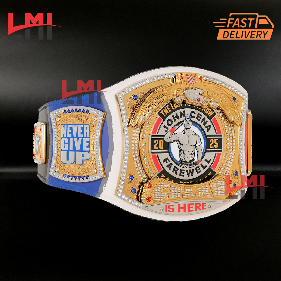 Pack of 2 Cody Rhodes and John Cena Paris Spinner Championship Wrestling Belt 6mm Diecast and 2mm Brass with 2 Bags