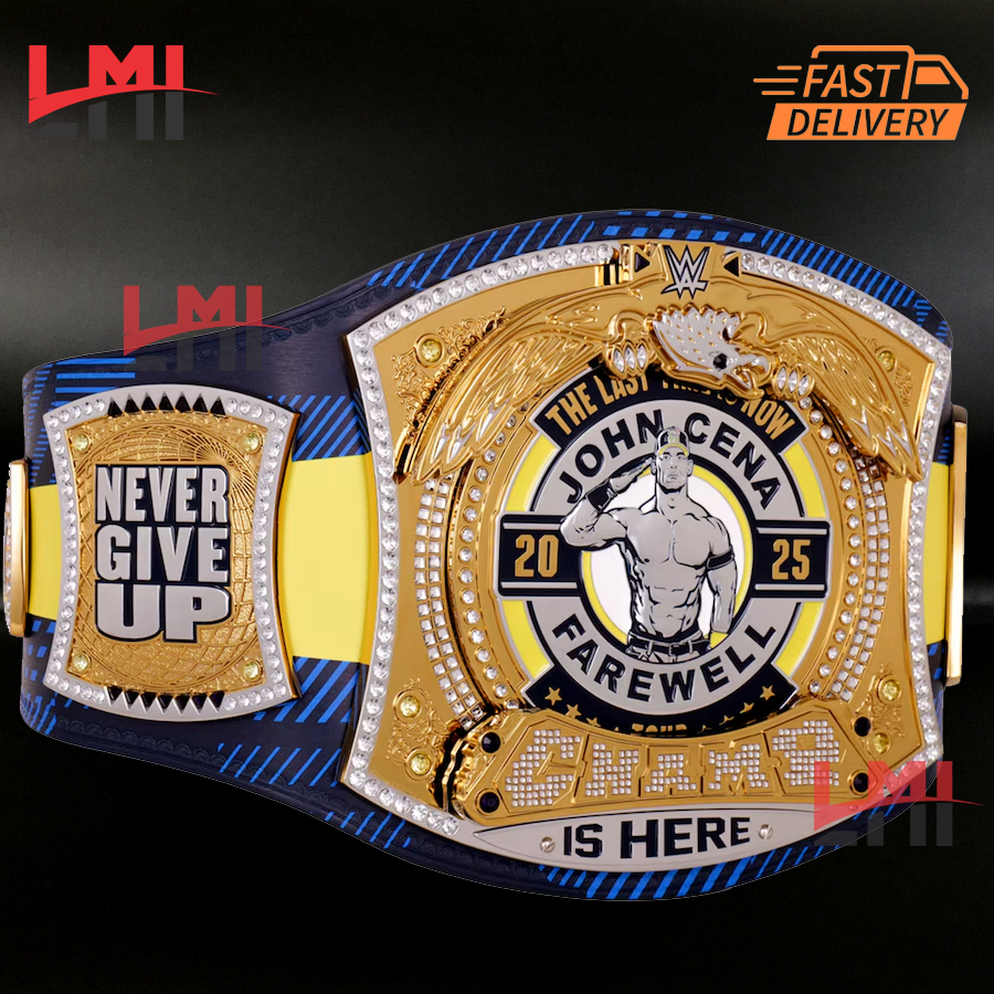 John Cena Farewell Tour 2025 Glasgow Spinner Championship Belt Wrestling Brass
