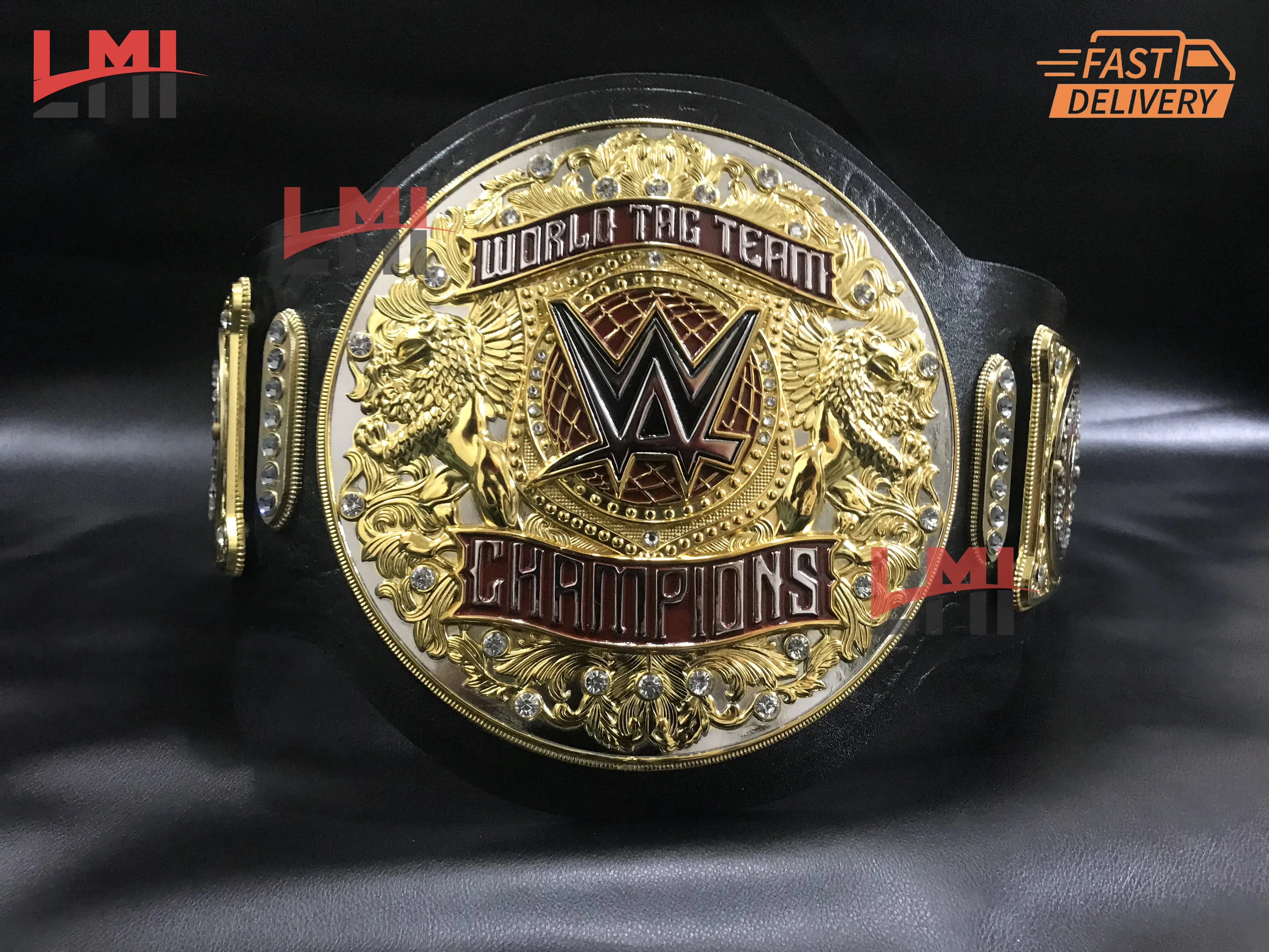 WWE New World Tag Team Heavyweight Replica Wrestling Championship Belt 6mm Diecast - LMI Championship Belts