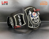 Custom Smoking Skull Spinner Replica Championship Belt Wrestling 2mm Brass - LMI Championship Belts