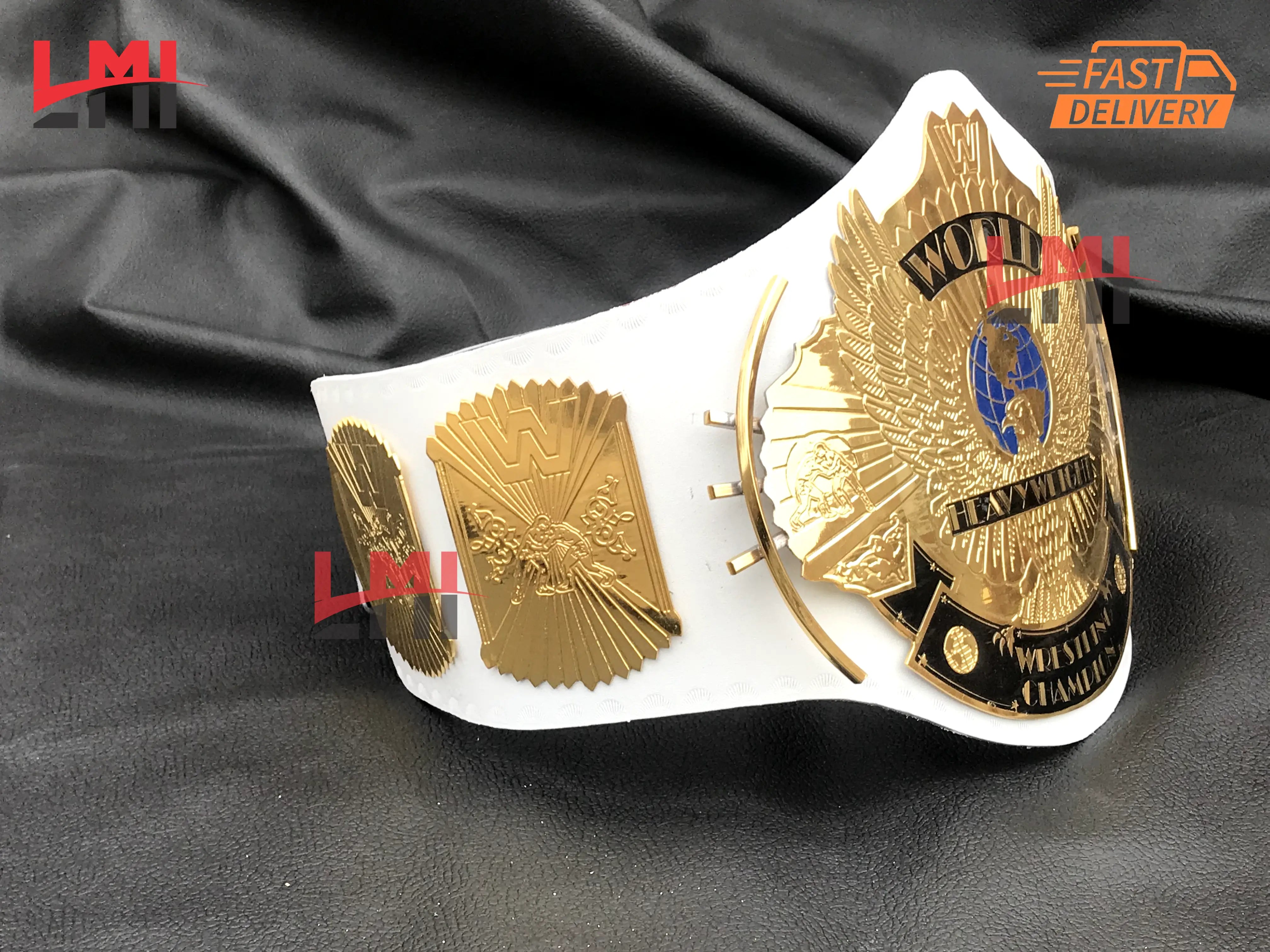 WWE White Winged Eagle Replica Championship Belt Wrestling Replica Belt 2mm - LMI Championship Belts
