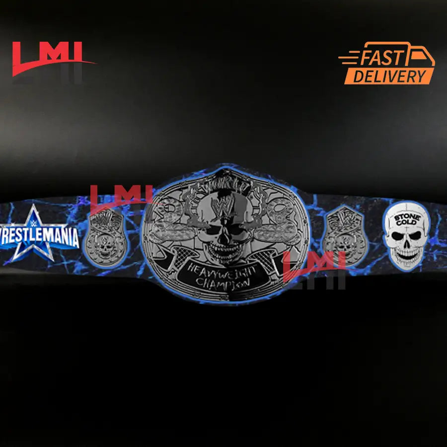 Custom Smoking Skull Limited Edition Replica Championship Belt Wrestling 2mm Brass - LMI Championship Belts