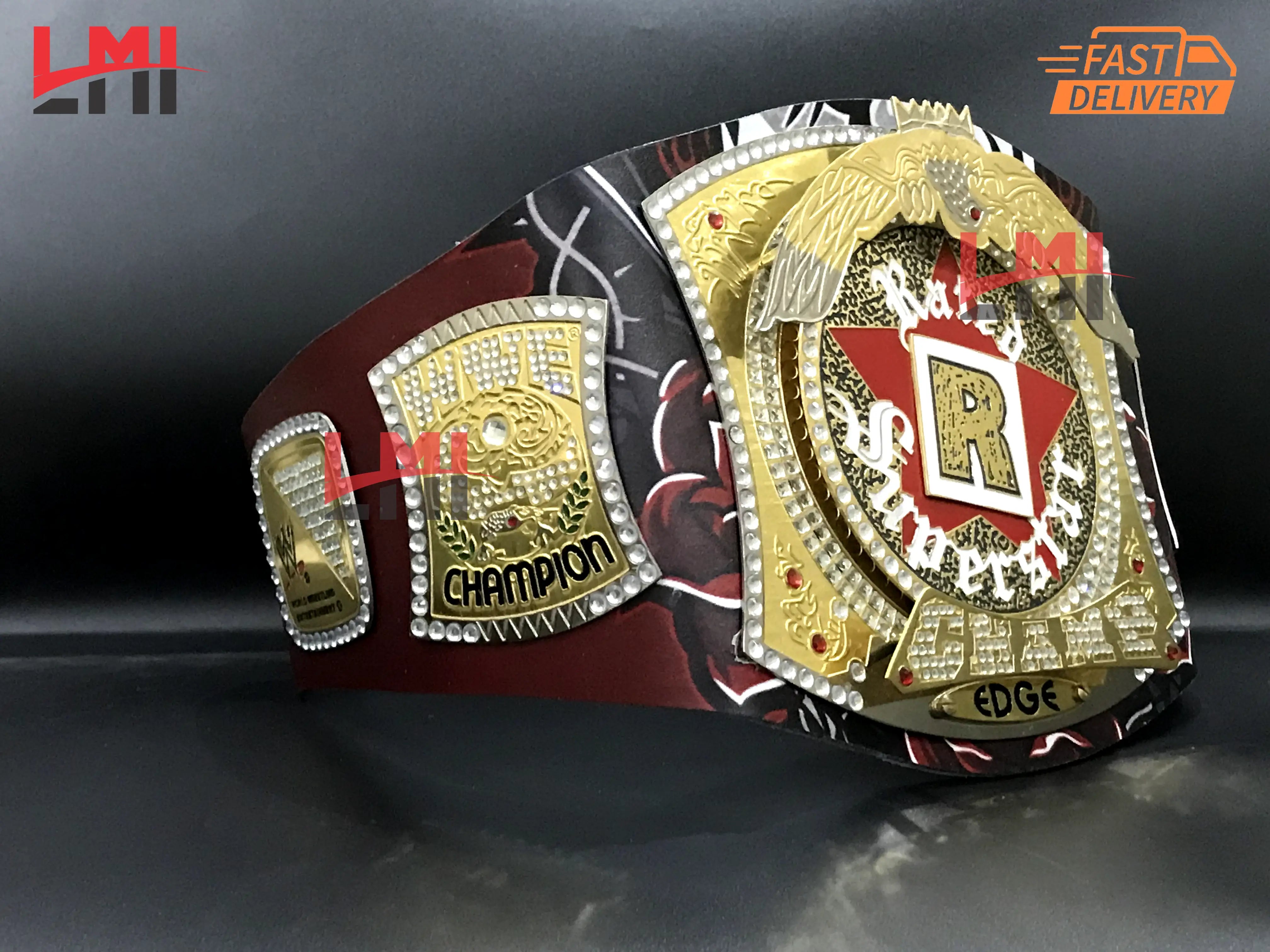 Edge Rated R Spinner World Heavyweight Championship Belt Wrestling Title Replica Belt - LMI Championship Belts