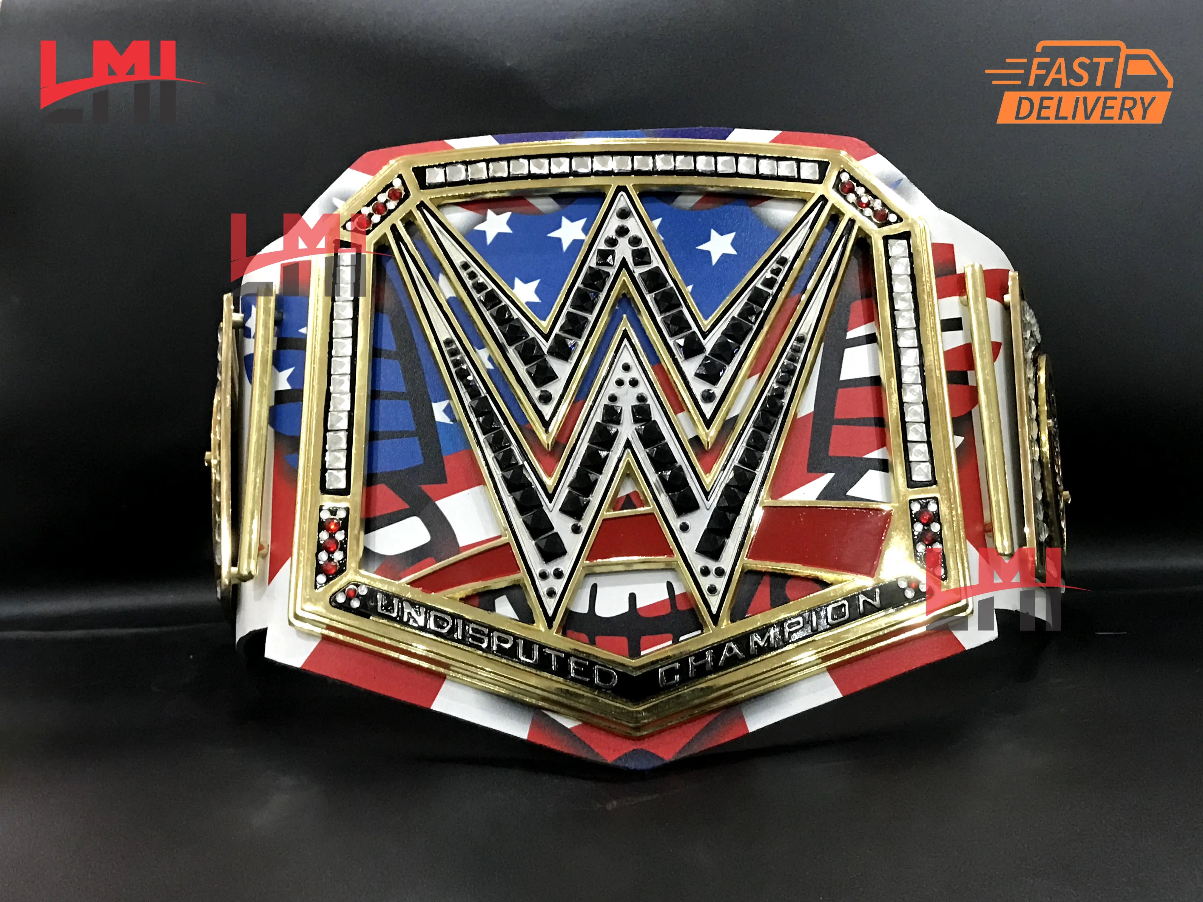 Pack of 2 Cody Rhodes and John Cena Paris Spinner Championship Wrestling Belt 6mm Diecast and 2mm Brass with 2 Bags