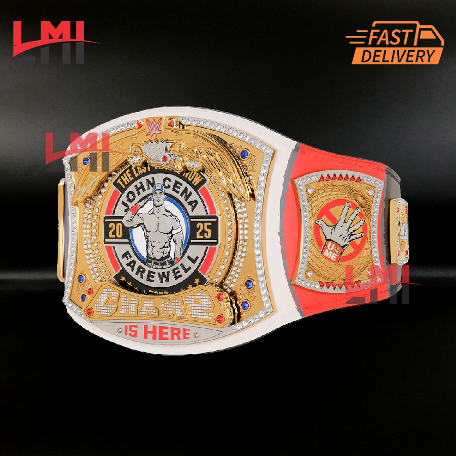 Pack of 2 Cody Rhodes and John Cena Paris Spinner Championship Wrestling Belt 6mm Diecast and 2mm Brass with 2 Bags