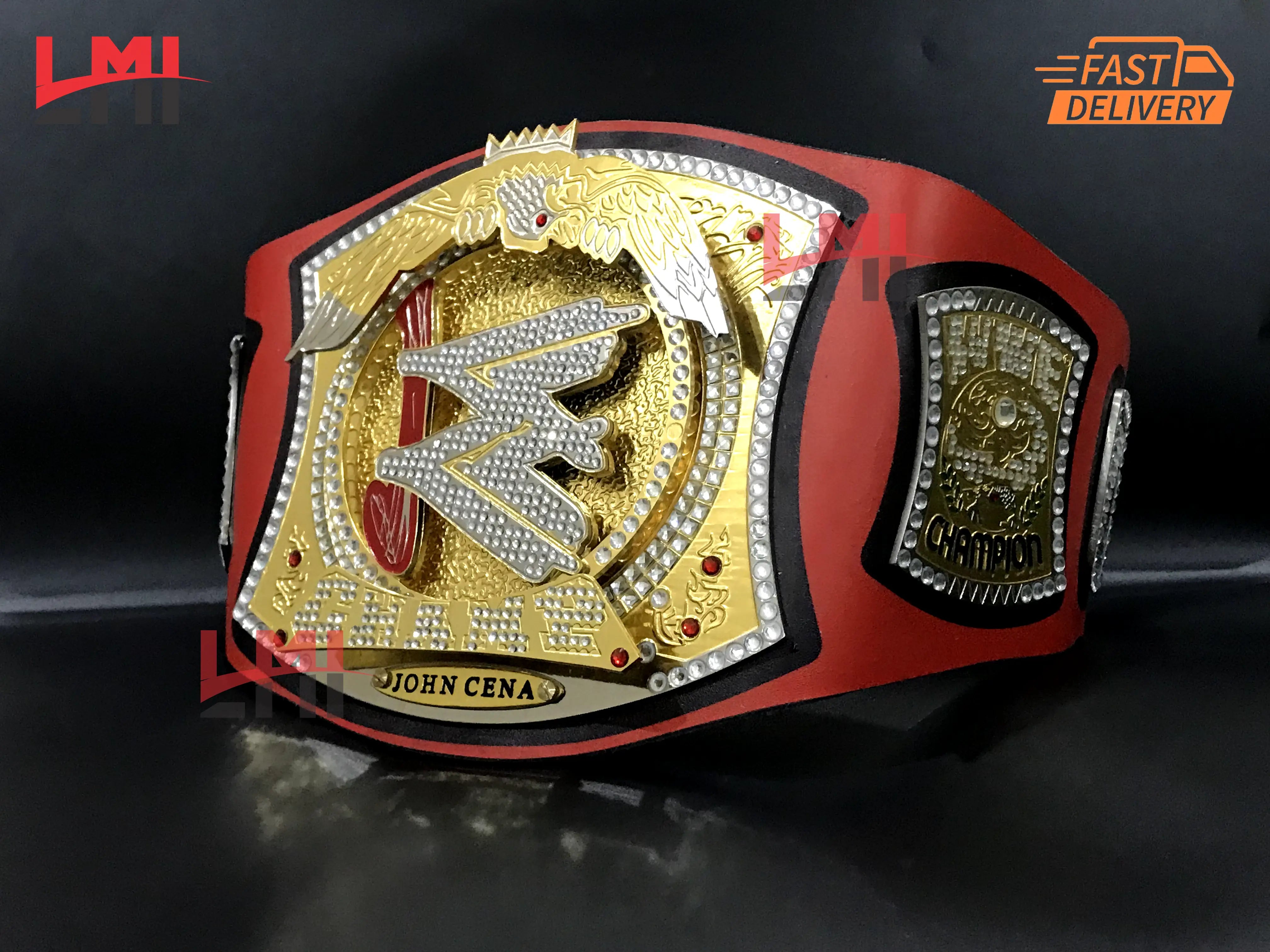 WWE John Cena Spinner World Heavyweight Championship Belt 2mm Brass - LMI Championship Belts