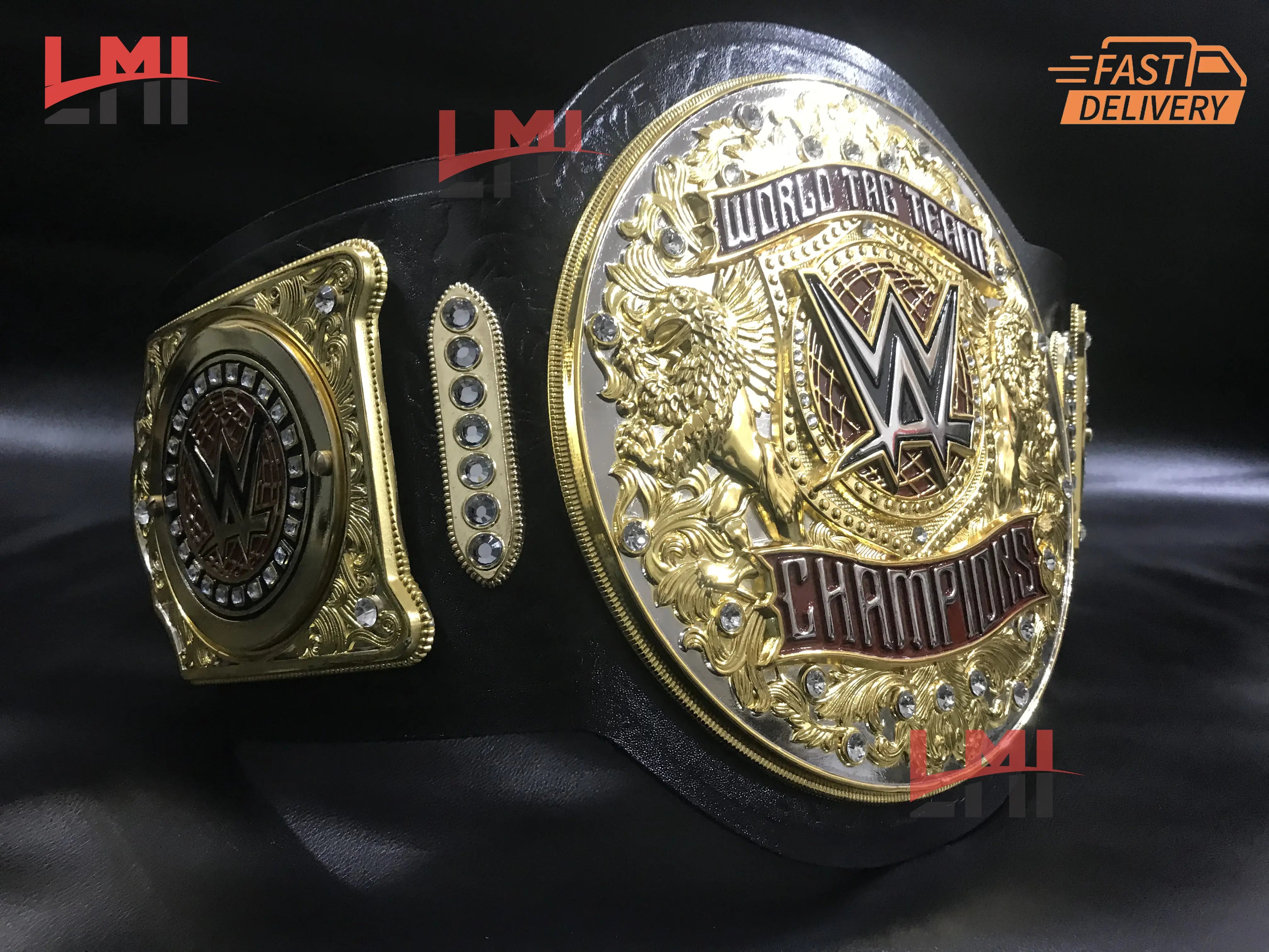 WWE New World Tag Team Heavyweight Replica Wrestling Championship Belt 6mm Diecast - LMI Championship Belts
