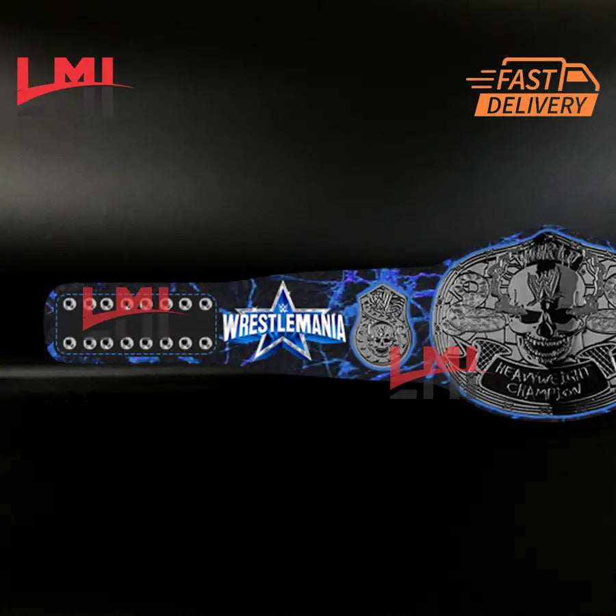 Custom Smoking Skull Limited Edition Replica Championship Belt Wrestling 2mm Brass - LMI Championship Belts
