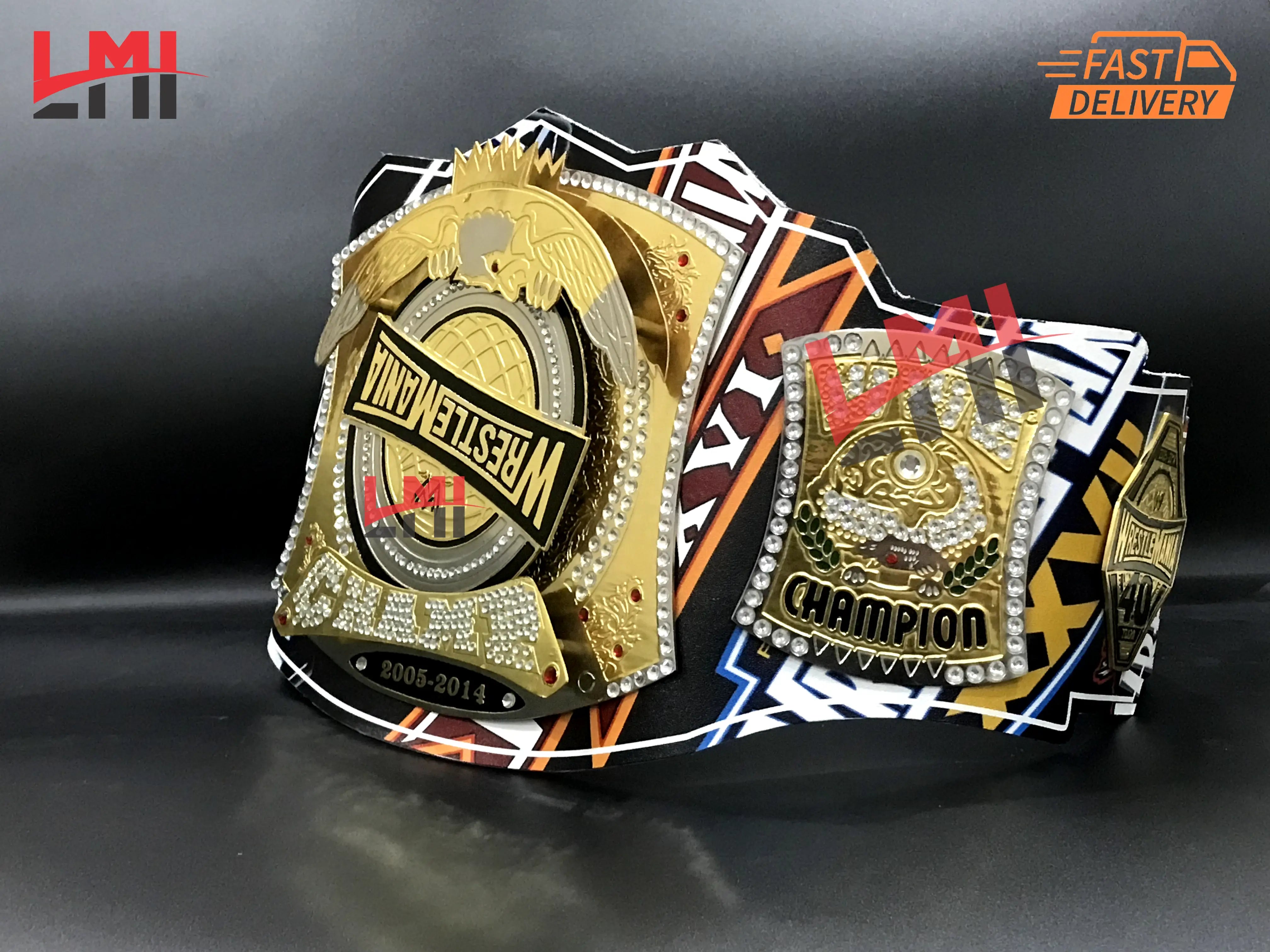 Wrestlemania 40 Spinner World Heavyweight Championship Belt - LMI Championship Belts