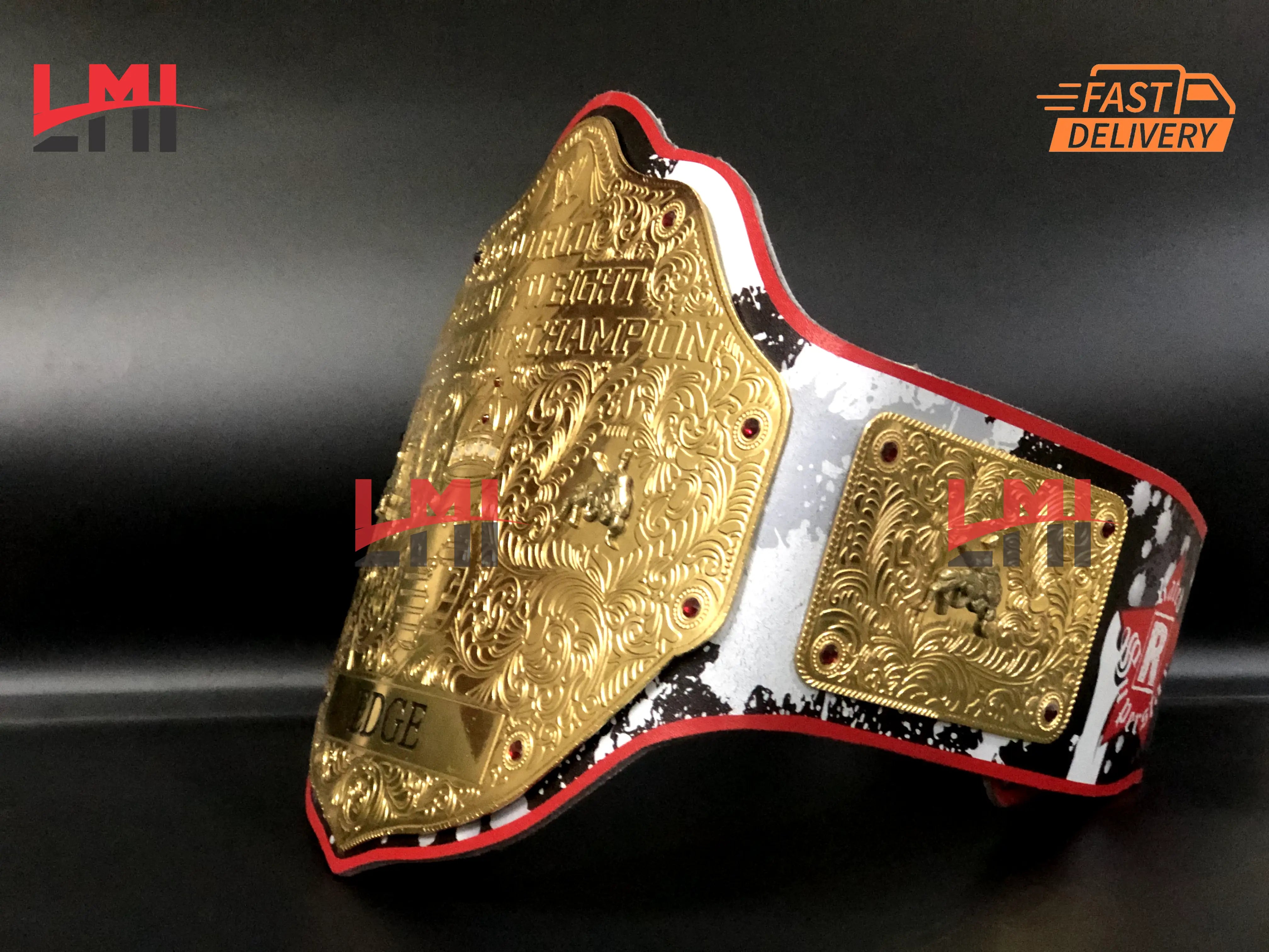 Custom Edge Rated R Big Gold World Heavyweight Championship Belt Wrestling Replica Belt - LMI Championship Belts