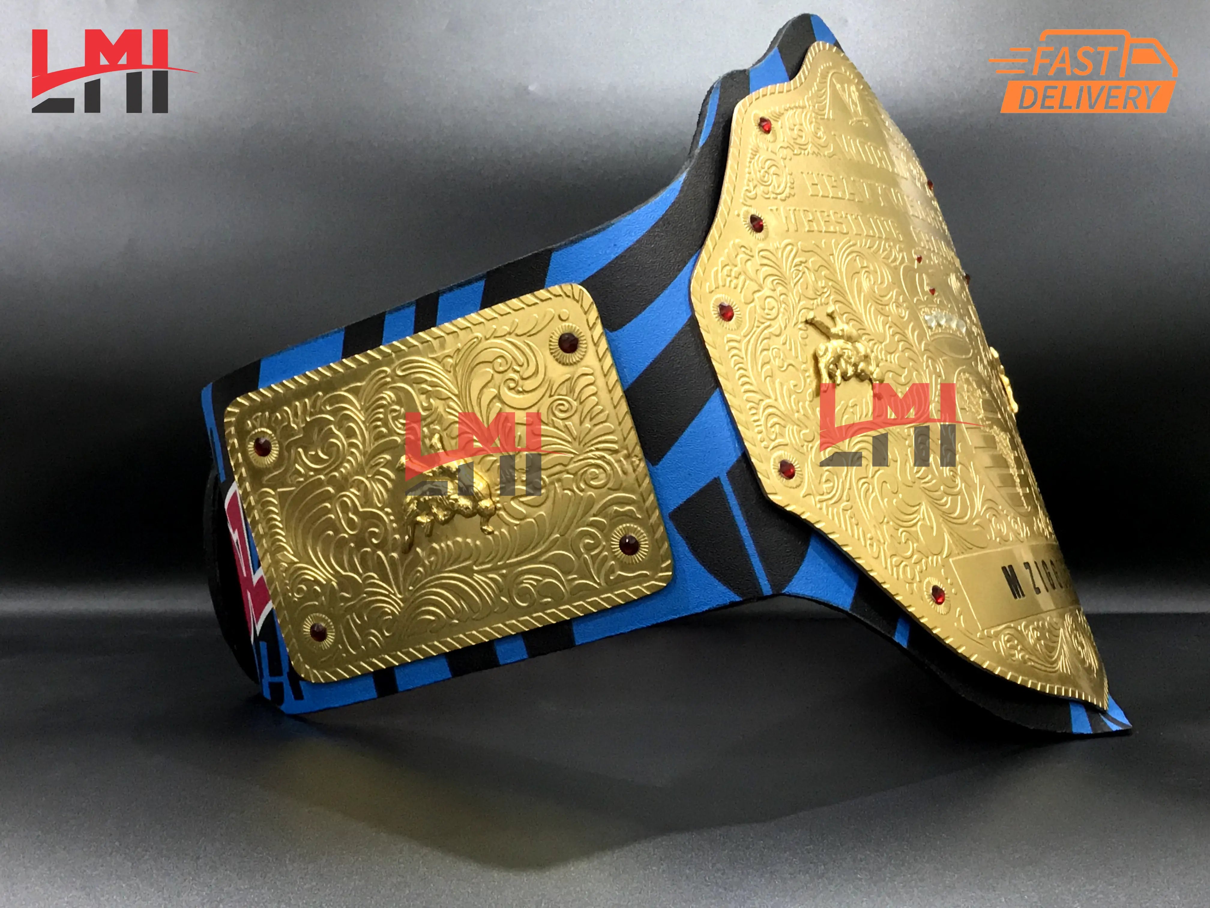 Custom Dolph Ziggler Big Gold World Heavyweight Championship Belt 2MM Brass 