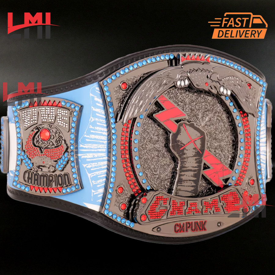 CM Punk 434-Day Record Spinner Signature Series Championship Belt Replica Wrestling 4mm Brass 
