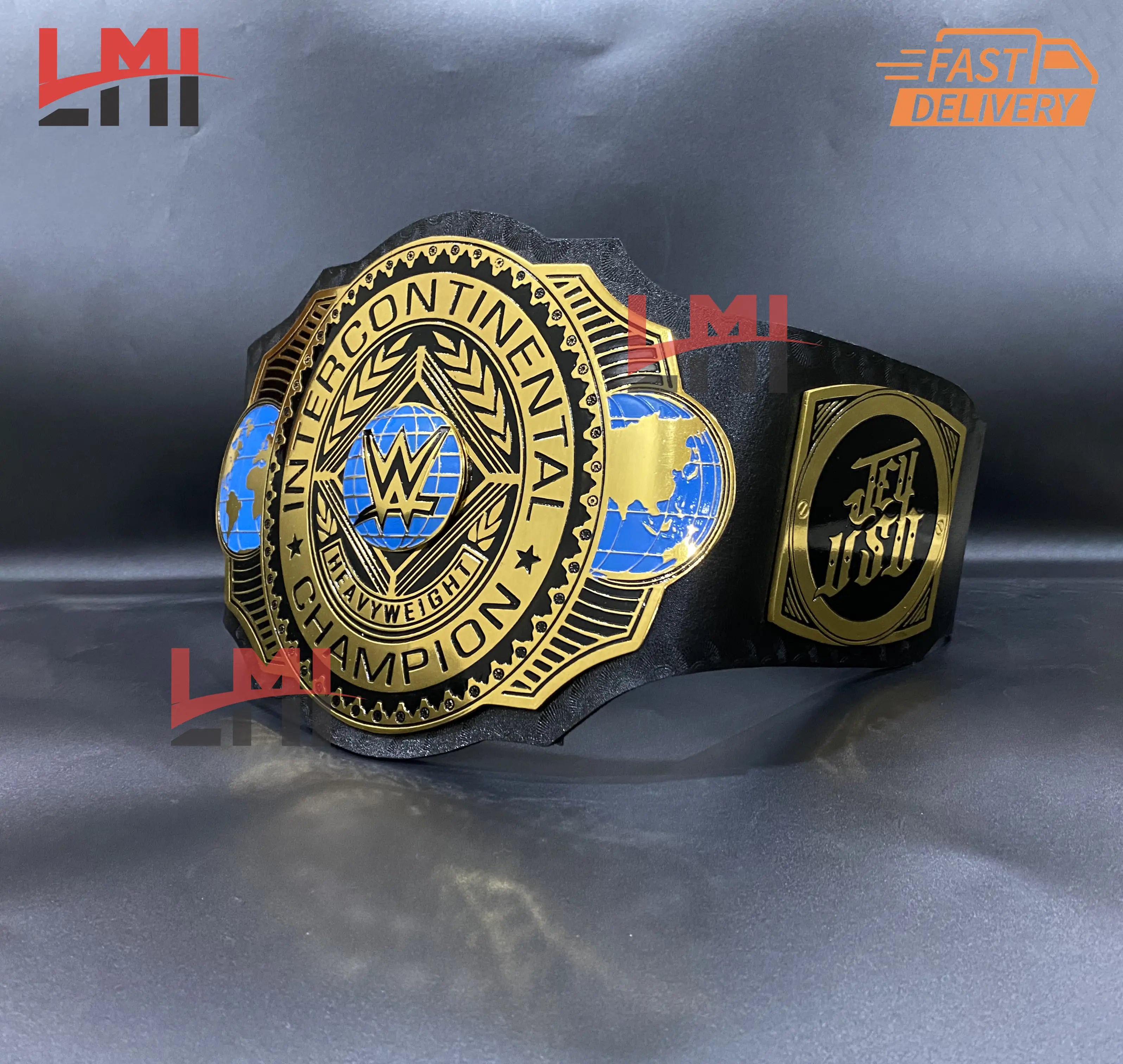 Jey Uso Yeet Intercontinental Championship Belt Wrestling Belt 2mm Brass 