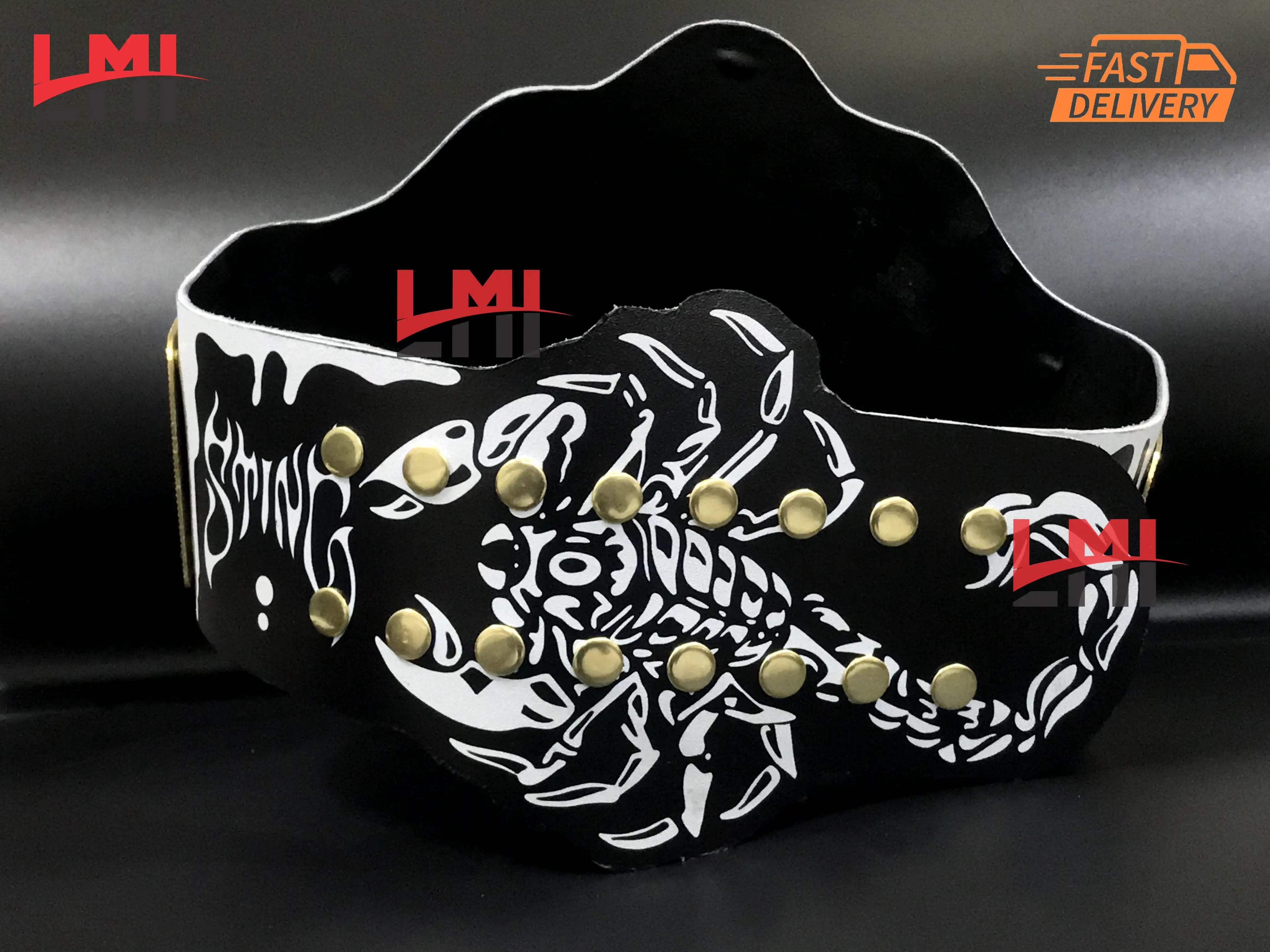 Custom Tribute to Sting Big Gold World Heavyweight Championship Belt 2mm Brass - LMI Championship Belts