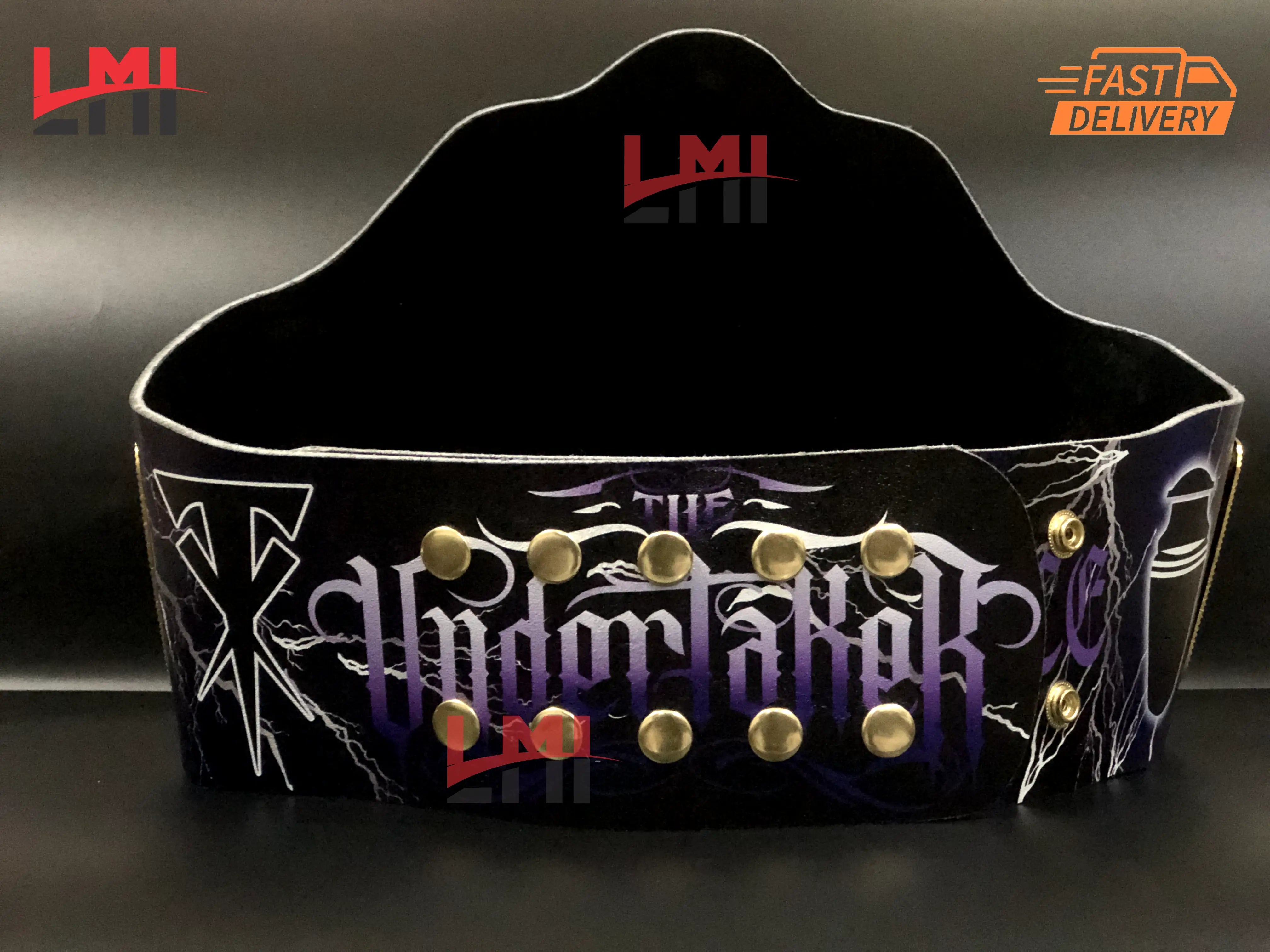 Custom Undertaker Big Gold World Heavyweight Championship Belt 2mm Brass - LMI Championship Belts