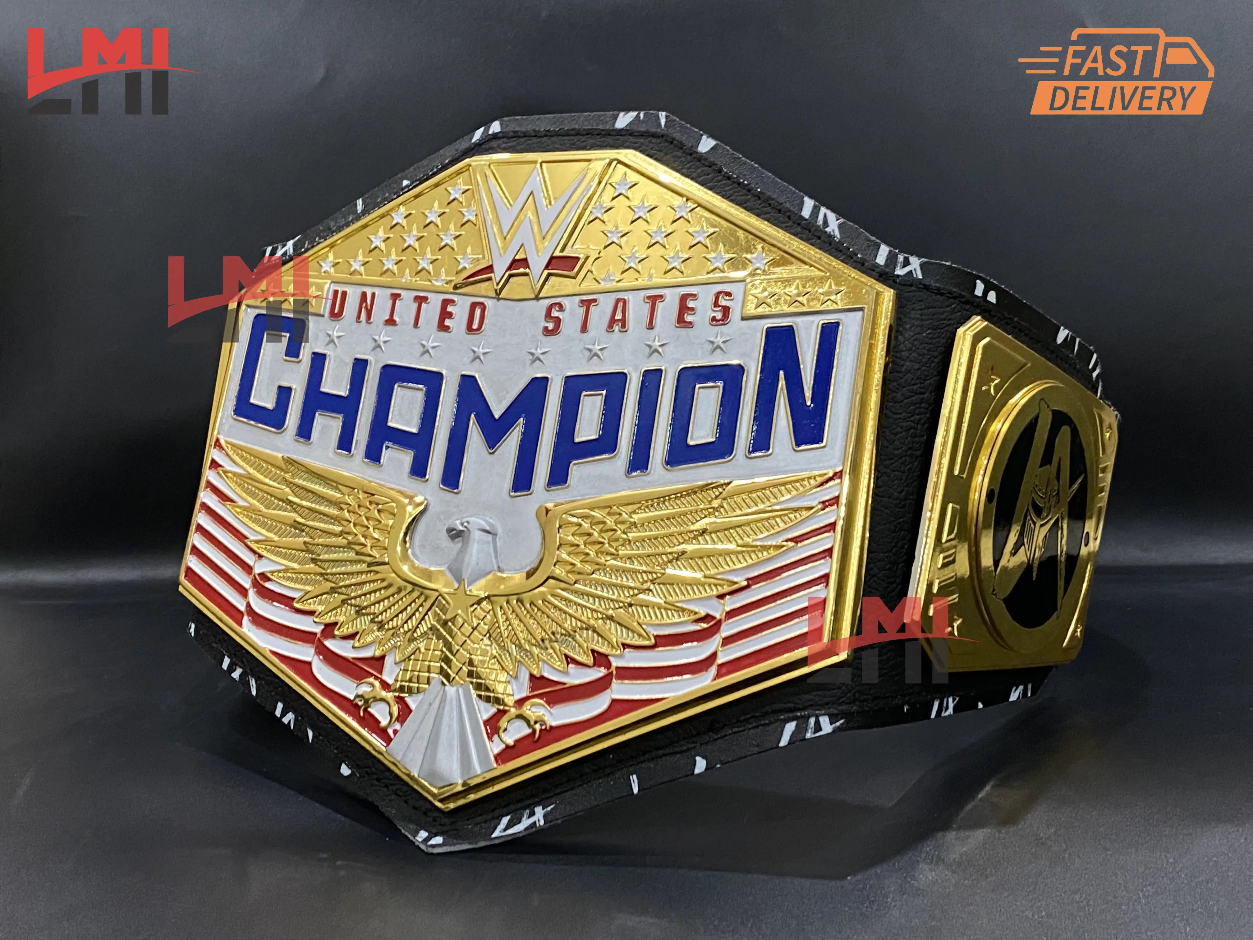 WWE La Knight Signature United States Championship Belt Replica Title Wrestling Belt 4mm - LMI Championship Belts
