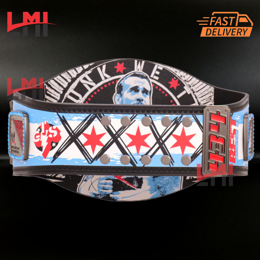CM Punk 434-Day Record Spinner Signature Series Championship Belt Replica Wrestling 4mm Brass 