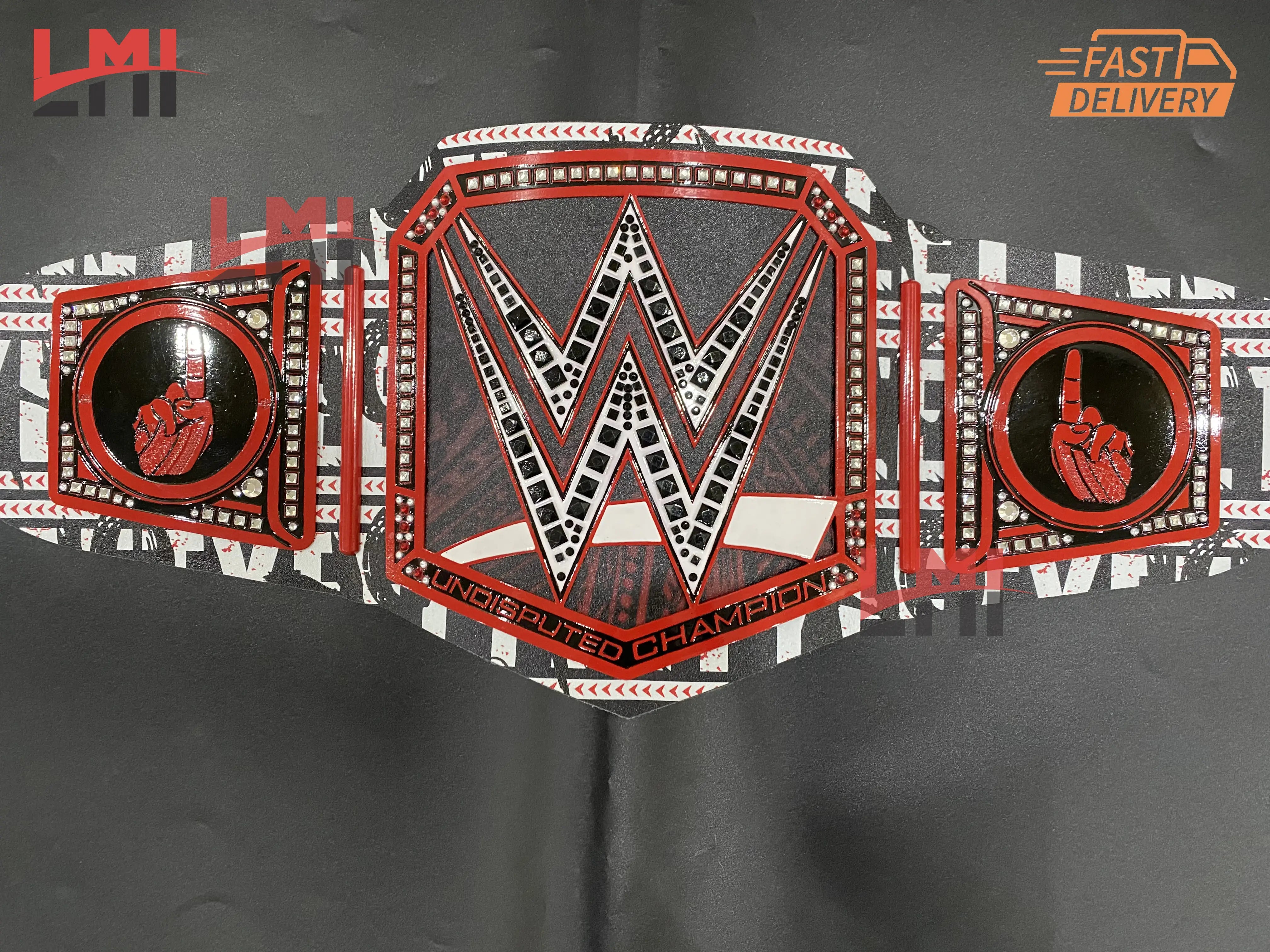 Custom No Yeet Championship Wrestling Belt 2mm Brass - LMI Championship Belts