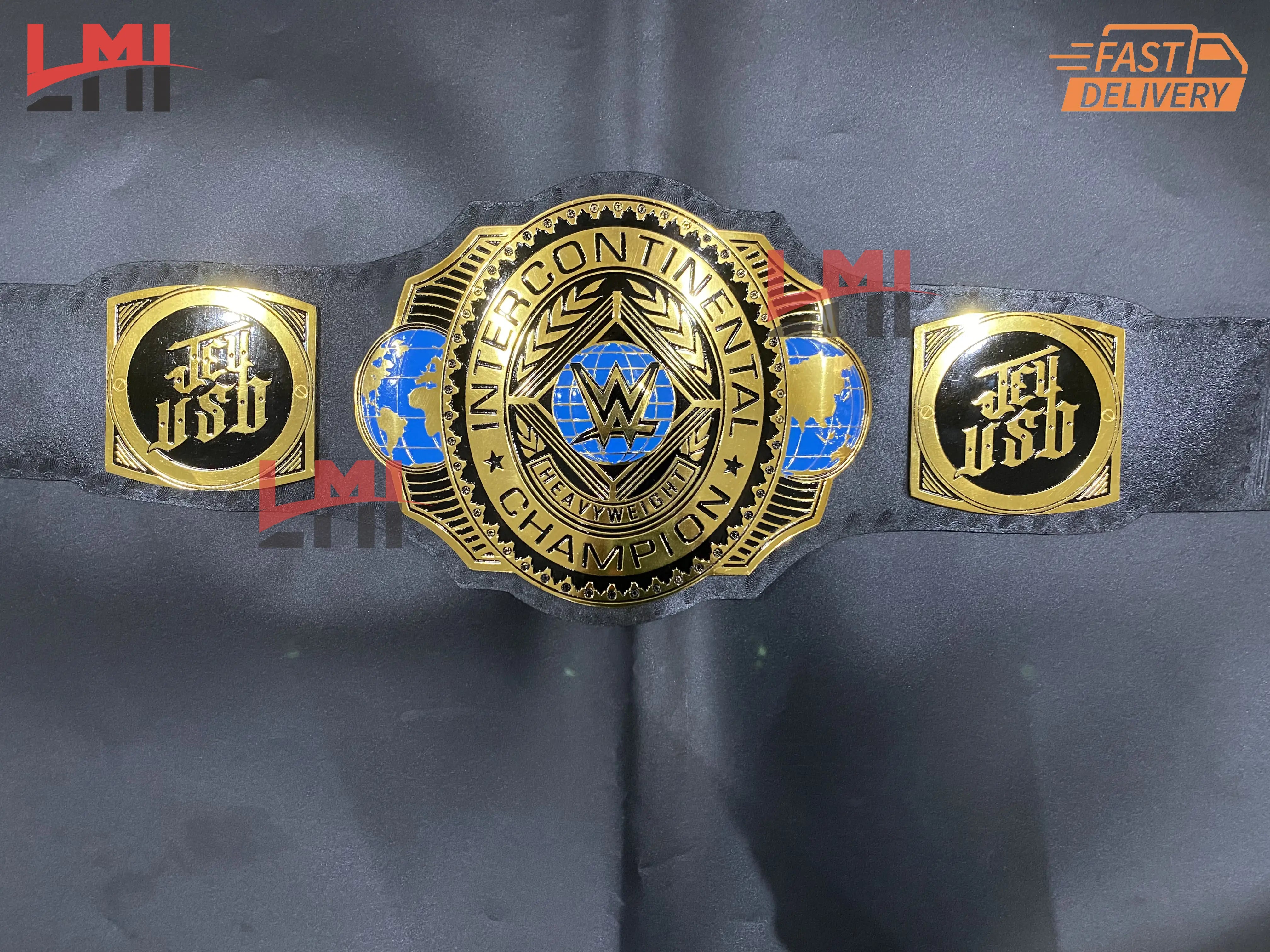Jey Uso Yeet Intercontinental Championship Belt Wrestling Belt 2mm Brass 