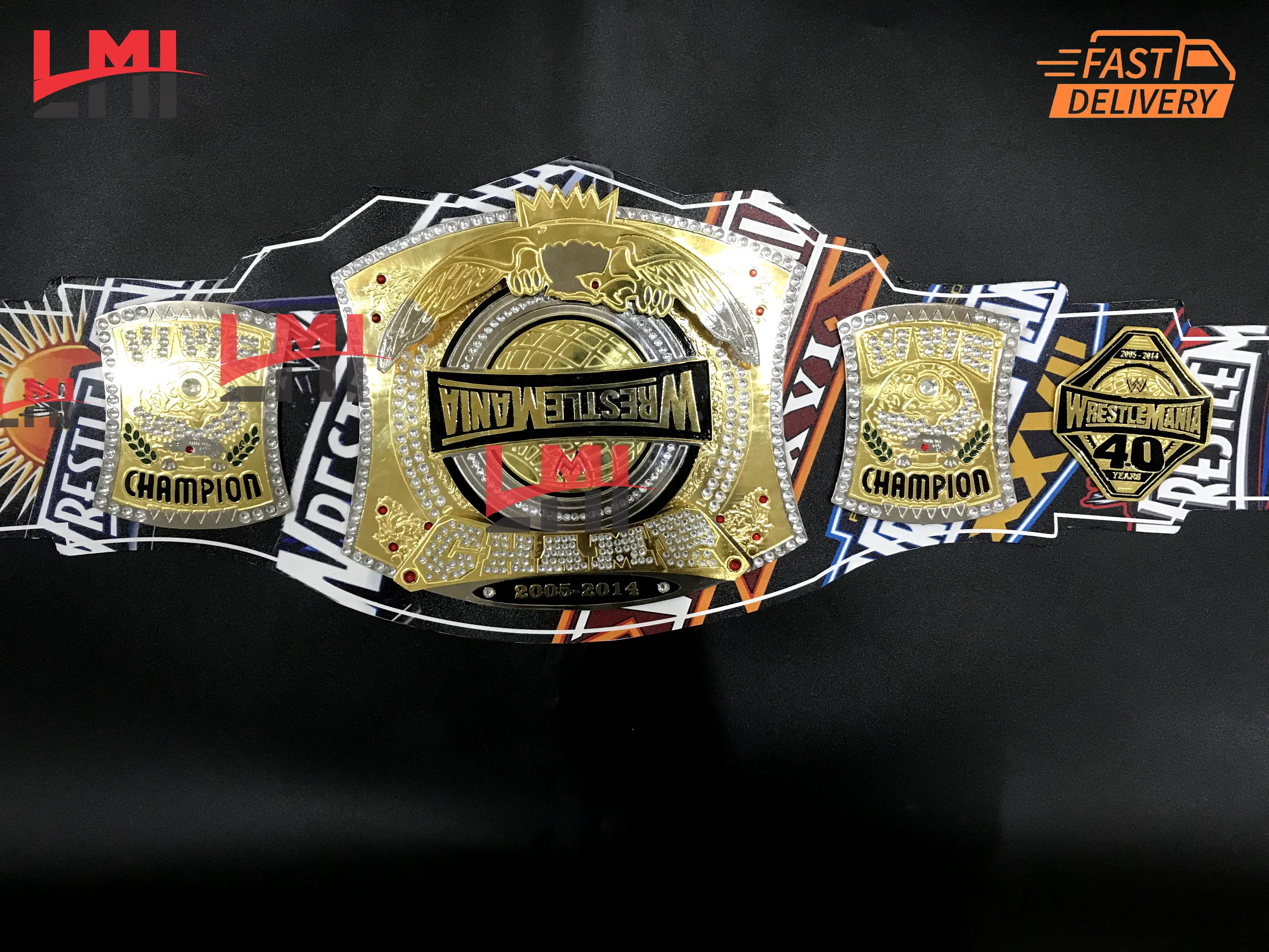 Wrestlemania 40 Spinner World Heavyweight Championship Belt - LMI Championship Belts