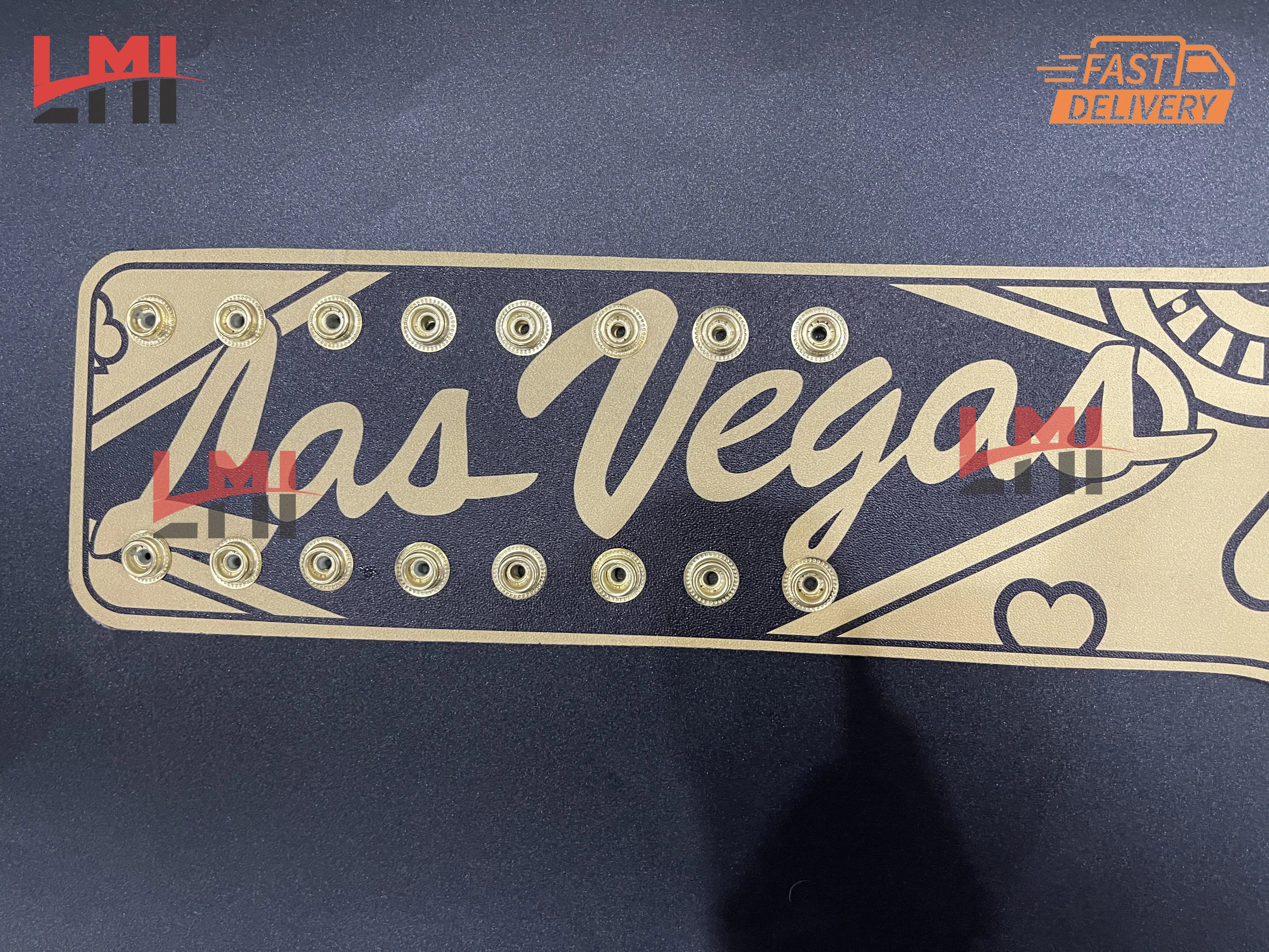 WrestleMania 41 Golden Championship Belt Las Vegas WWE Replica Title 2mm/6mm Diecast - LMI Championship Belts