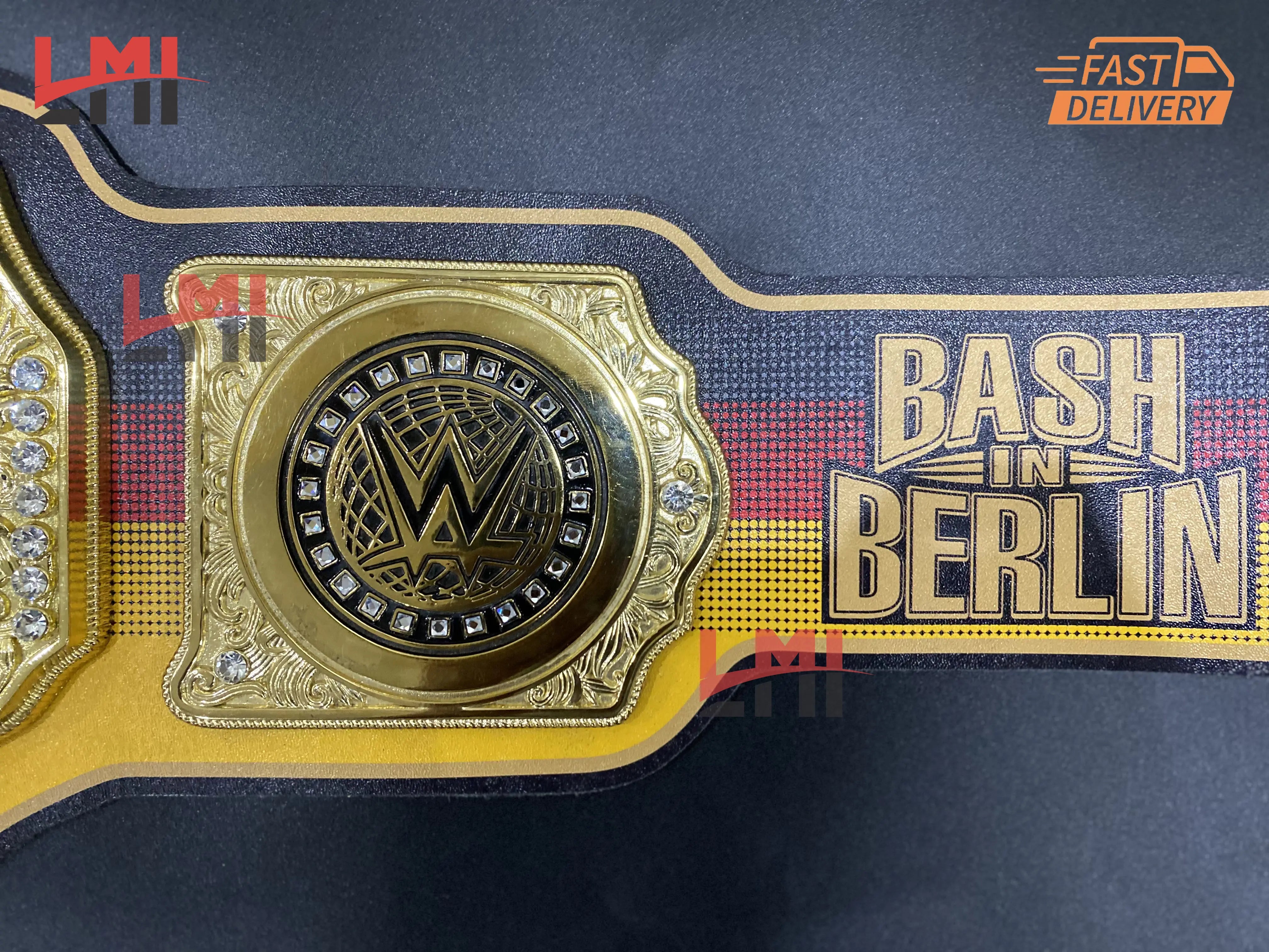 Bash in Berlin World Heavyweight Championship Belt Replica Title Wrestling Belt 6mm 