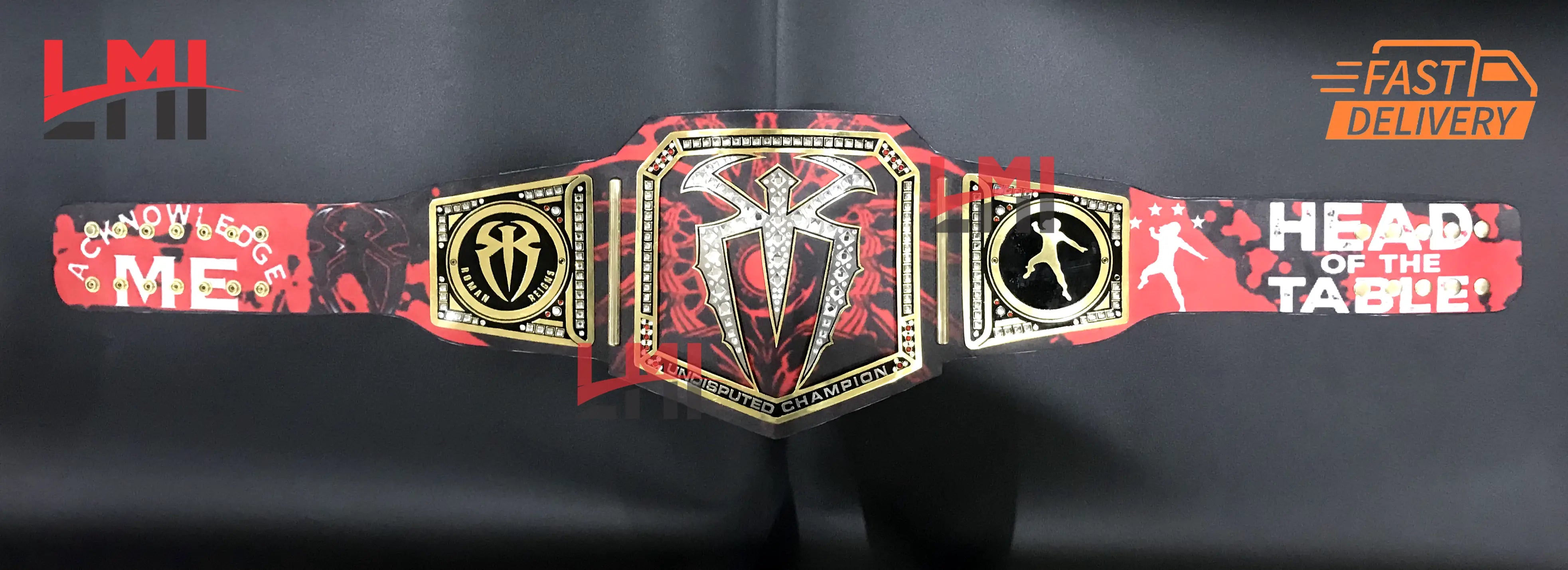 Custom Roman Reigns Universal Replica Championship Belt 2mm Brass 