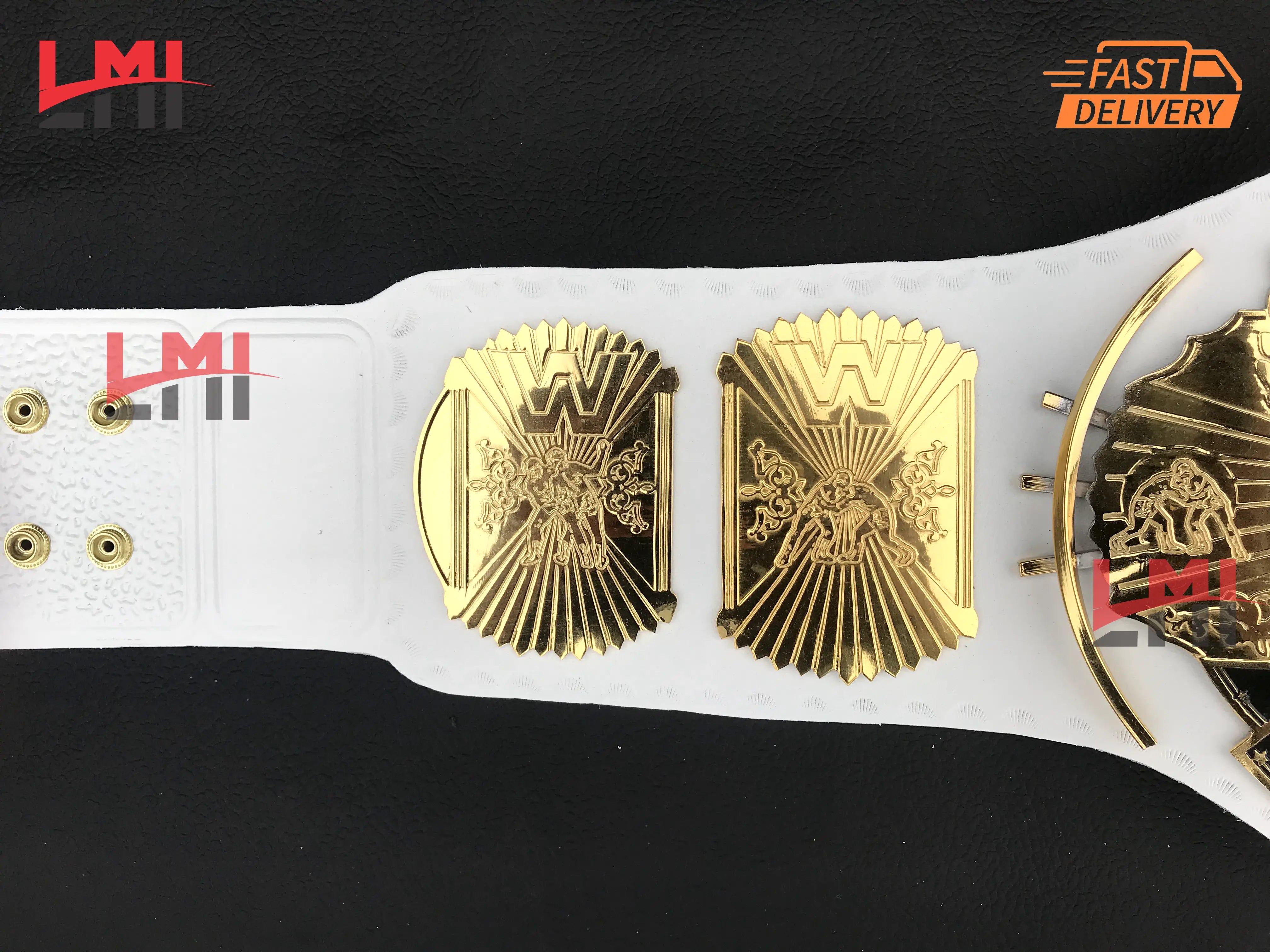 WWE White Winged Eagle Replica Championship Belt Wrestling Replica Belt 2mm - LMI Championship Belts
