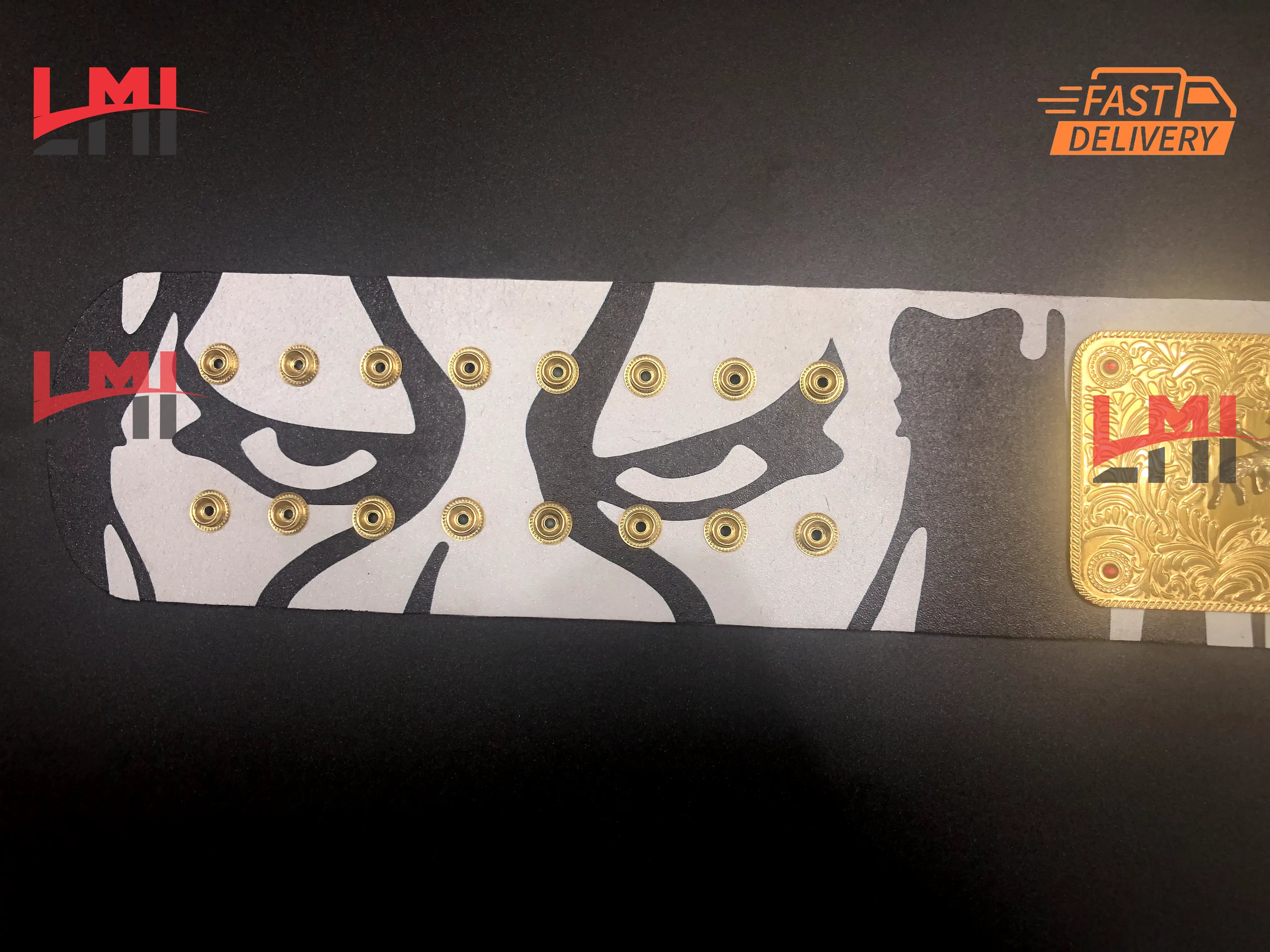 Custom Tribute to Sting Big Gold World Heavyweight Championship Belt 2mm Brass - LMI Championship Belts