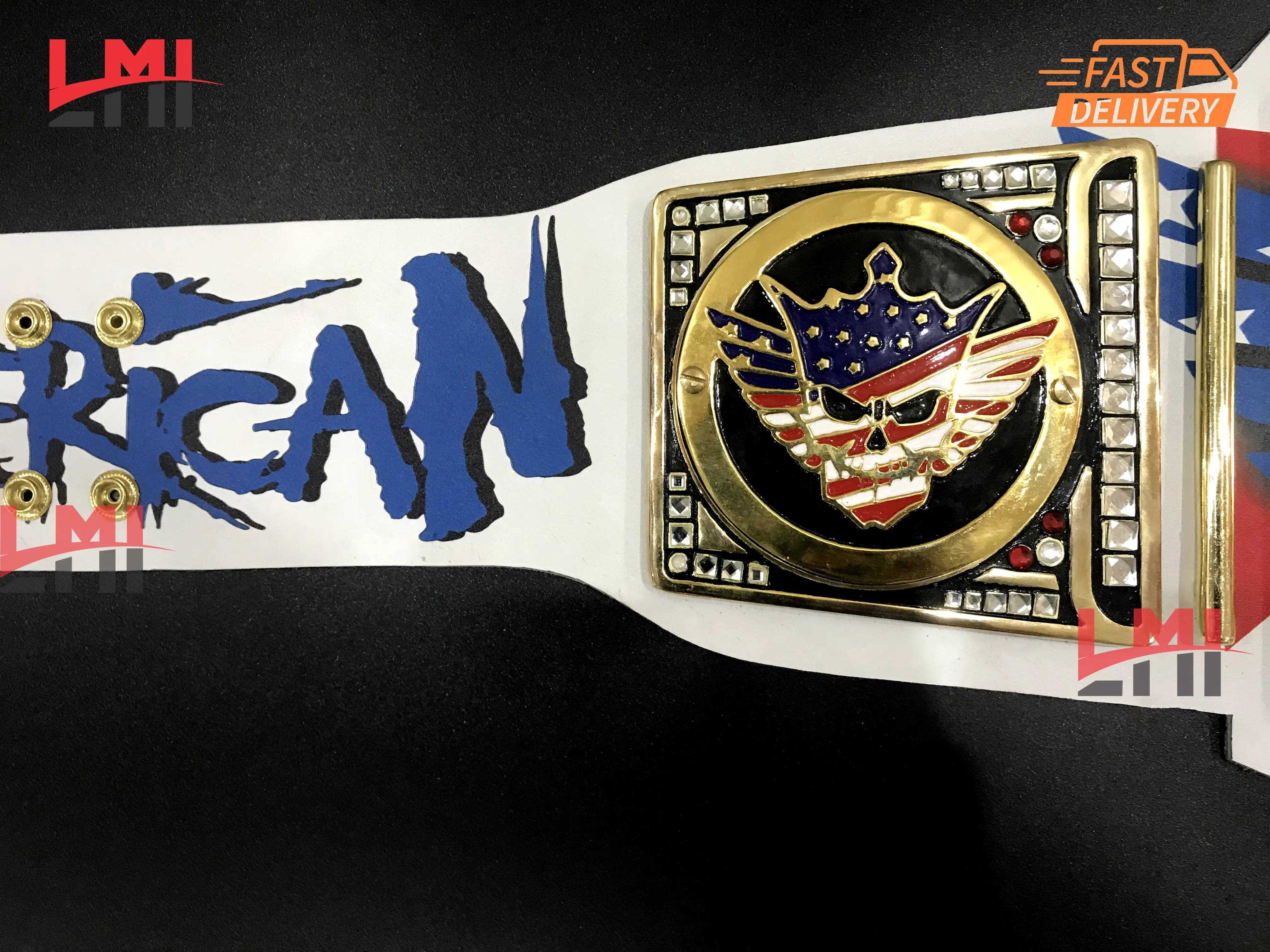 Pack of 2 Cody Rhodes and John Cena Paris Spinner Championship Wrestling Belt 6mm Diecast and 2mm Brass with 2 Bags