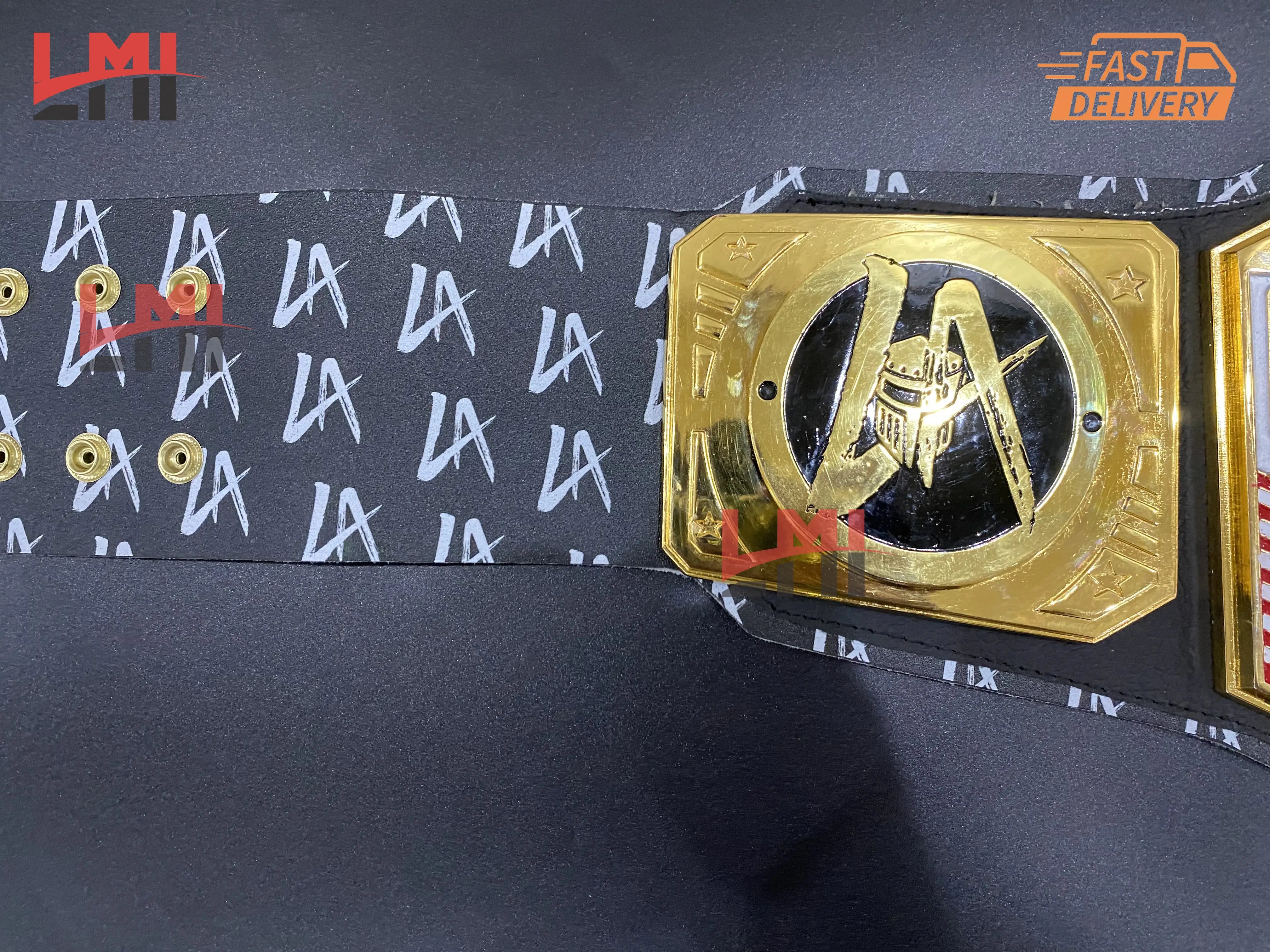 WWE La Knight Signature United States Championship Belt Replica Title Wrestling Belt 4mm - LMI Championship Belts