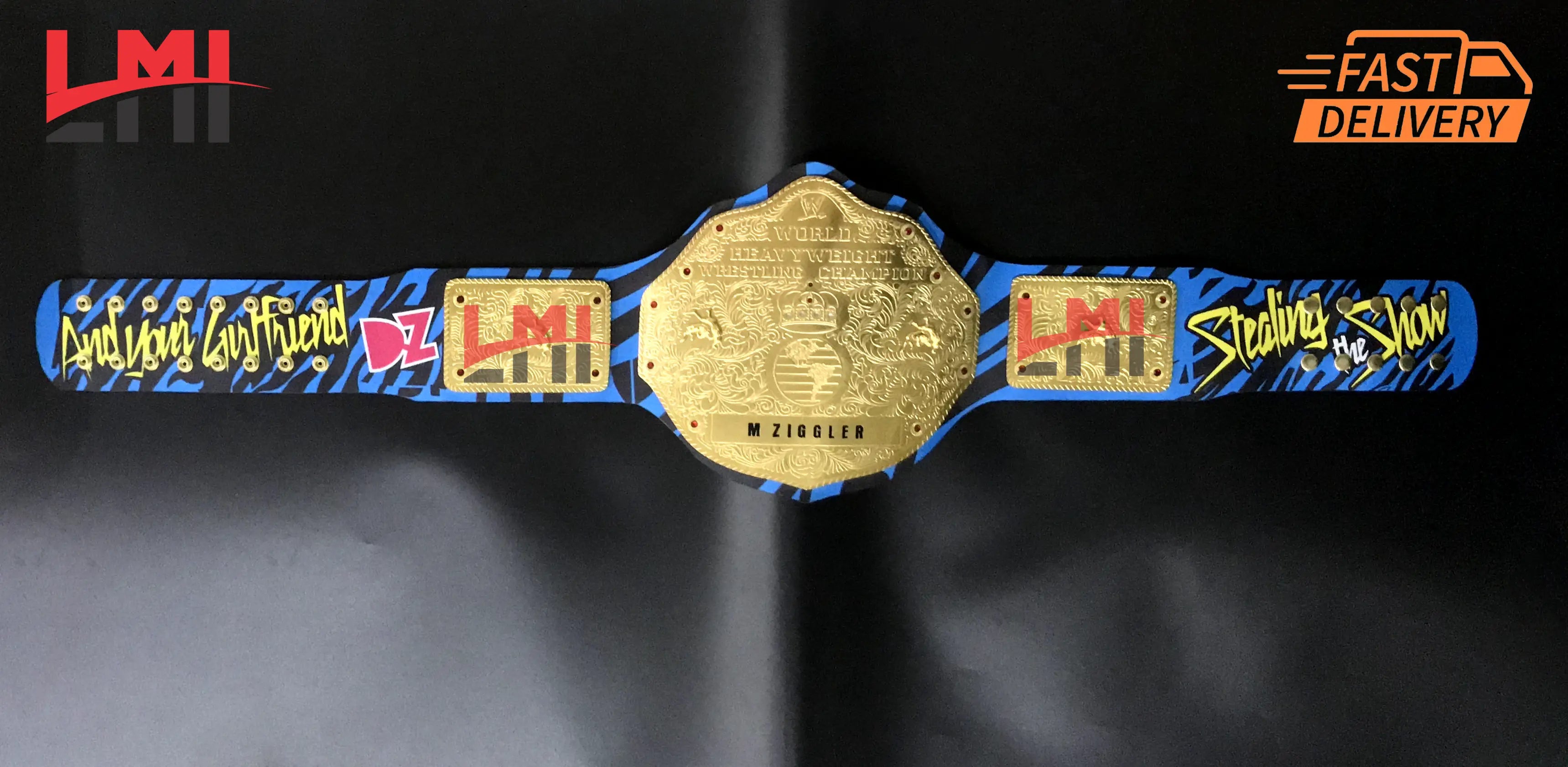 Custom Dolph Ziggler Big Gold World Heavyweight Championship Belt 2MM Brass 