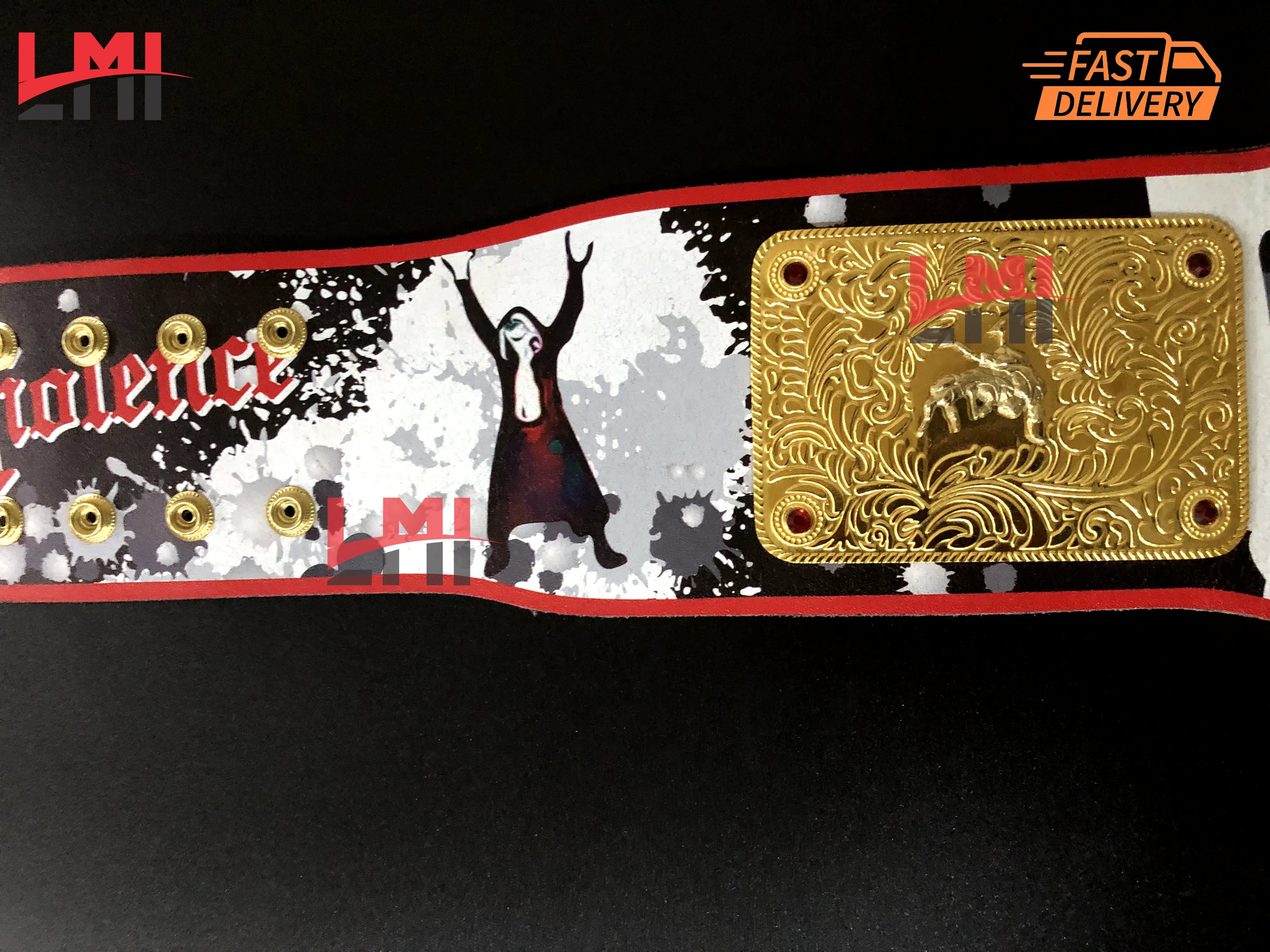 Custom Edge Rated R Big Gold World Heavyweight Championship Belt Wrestling Replica Belt - LMI Championship Belts