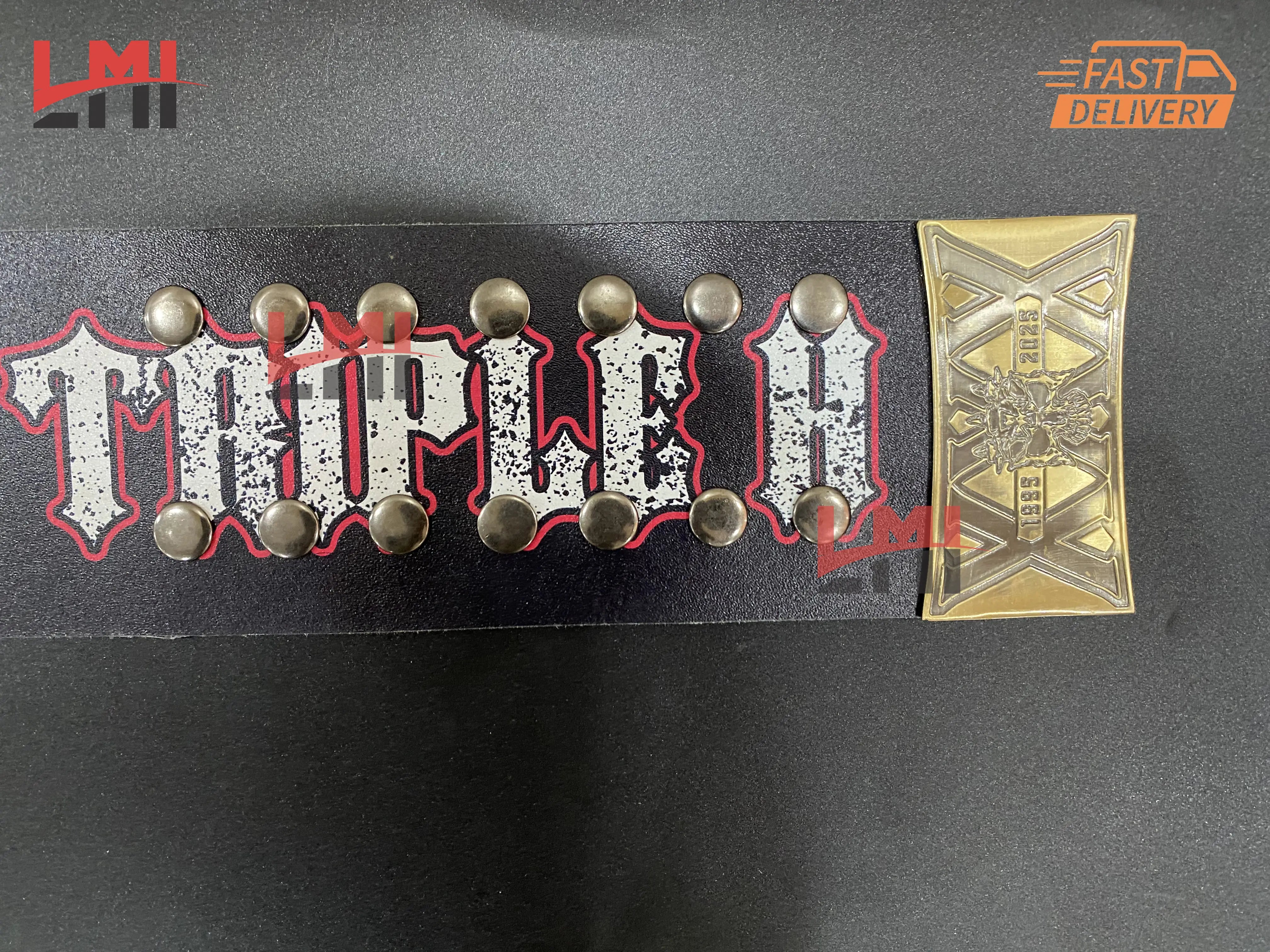 Triple H 30 Years Revolution Big Gold Championship Belt Wrestling Belt 2mm Brass - LMI Championship Belts