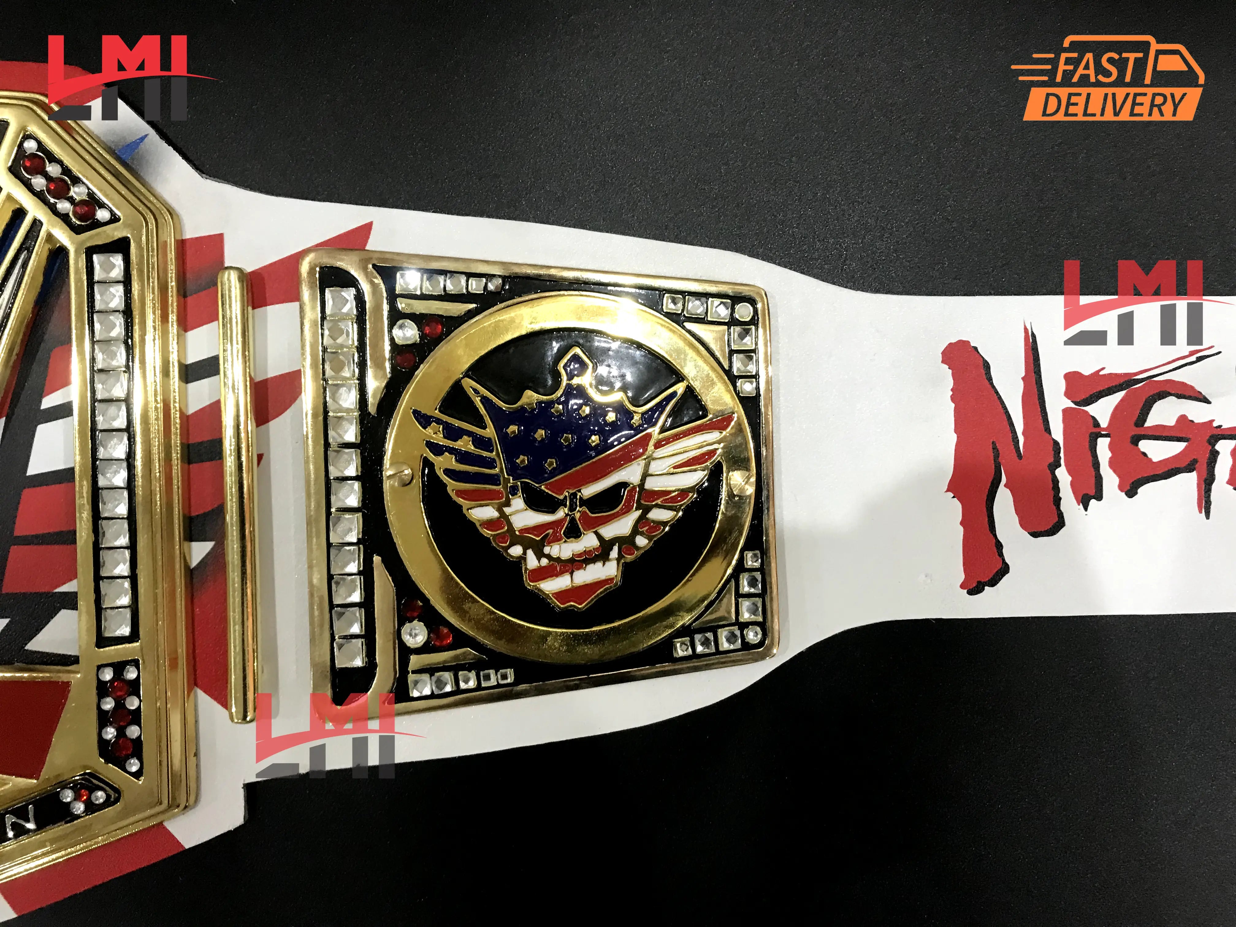 Pack of 2 Cody Rhodes and John Cena Paris Spinner Championship Wrestling Belt 6mm Diecast and 2mm Brass with 2 Bags
