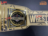 WrestleMania 41 Golden Championship Belt Las Vegas WWE Replica Title 2mm/6mm Diecast - LMI Championship Belts