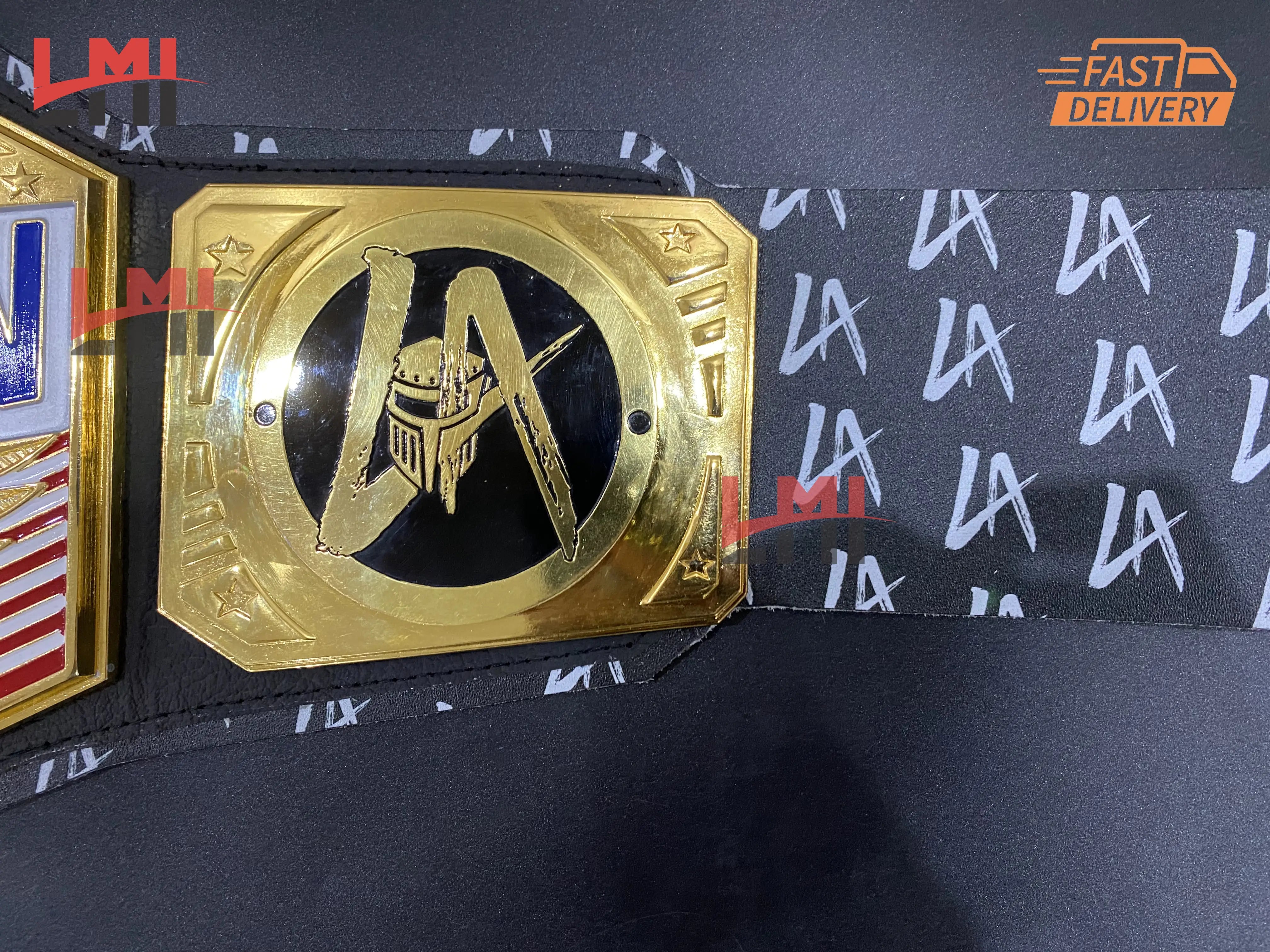 WWE La Knight Signature United States Championship Belt Replica Title Wrestling Belt 4mm - LMI Championship Belts