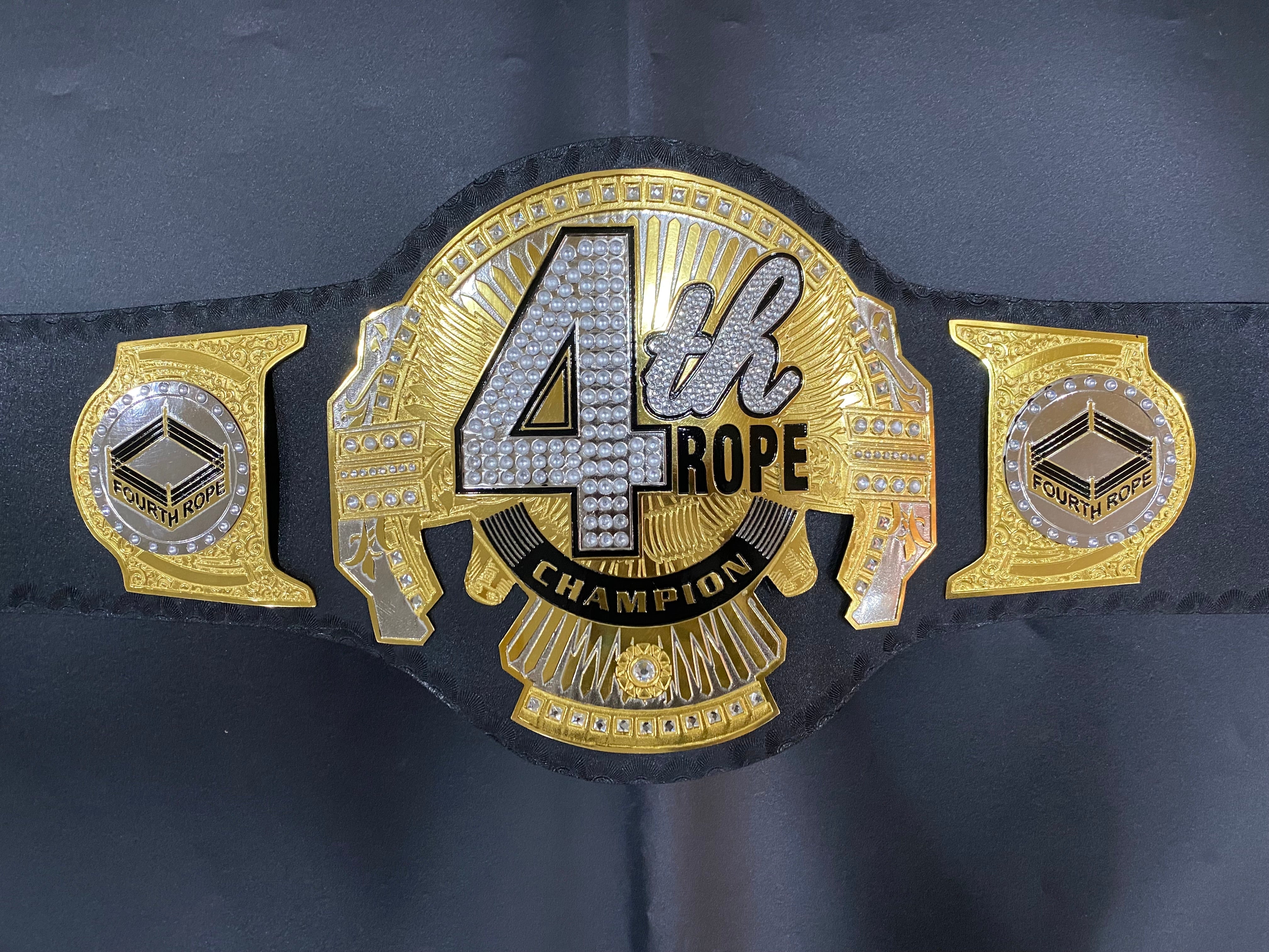 4th rope world heavyweight championship belt 2mm Brass 